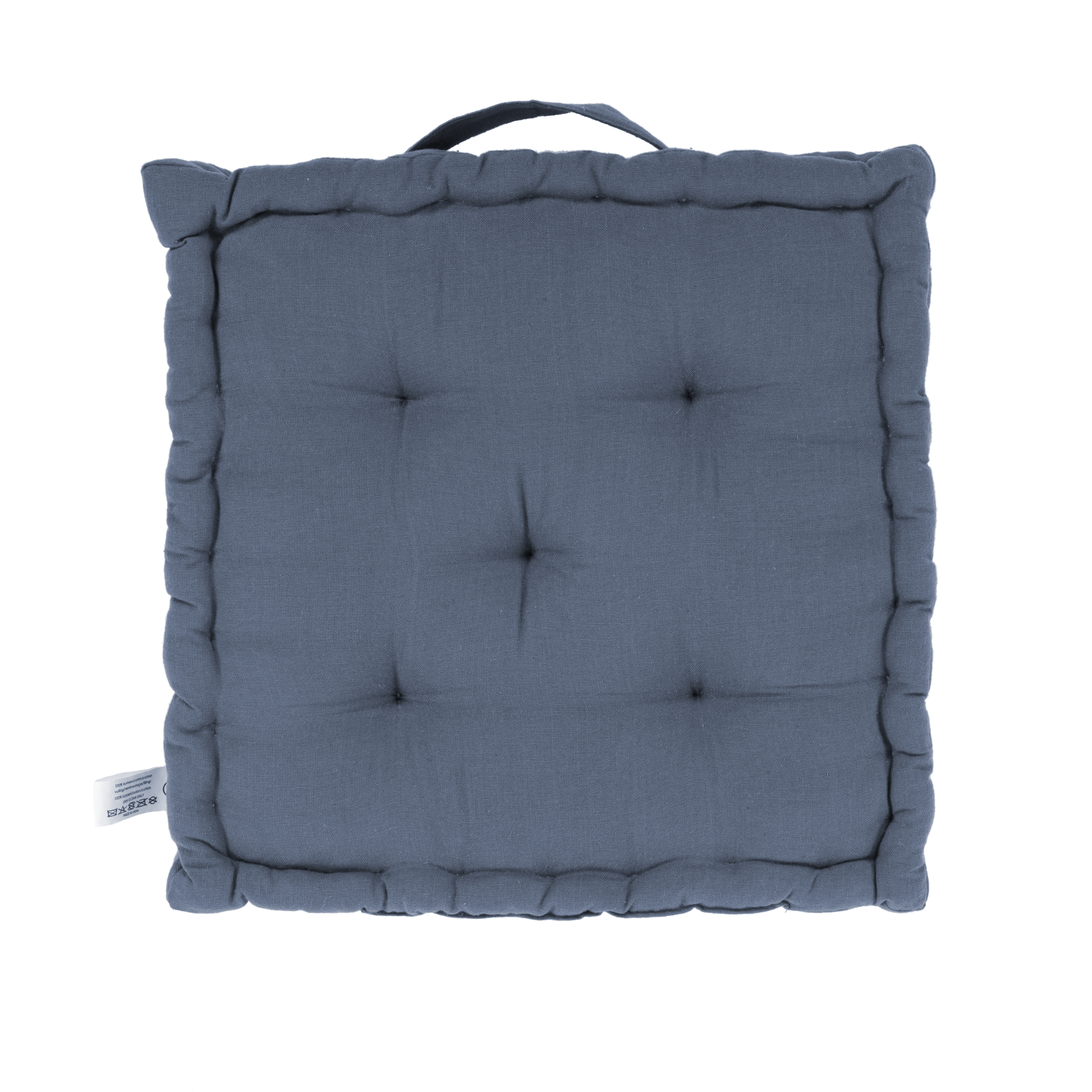 Box cushion CHAMBRAY 40x40x7 cm, blue