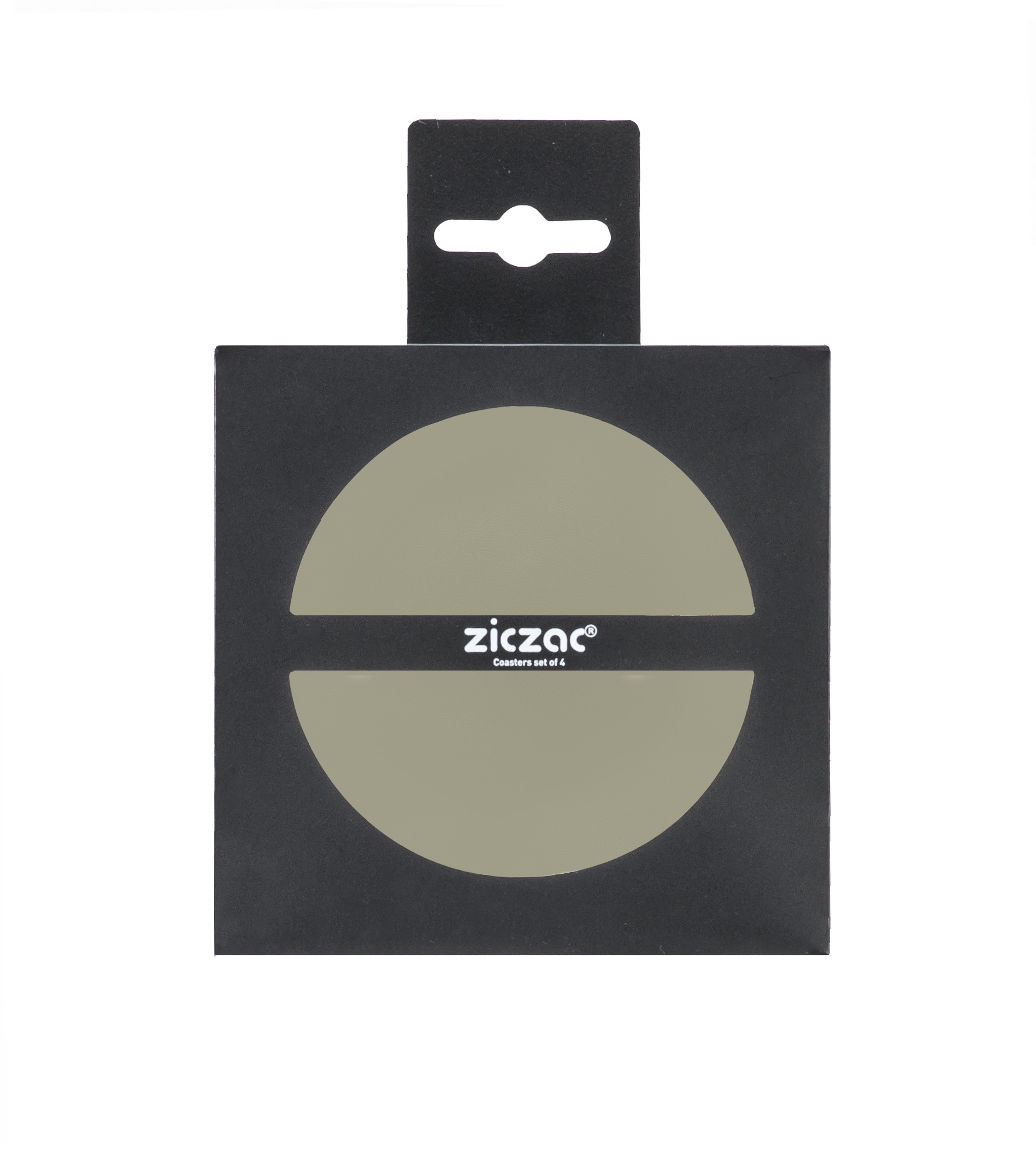 Coaster TOGO - SET/4 - Rond - 10 cm, taupe