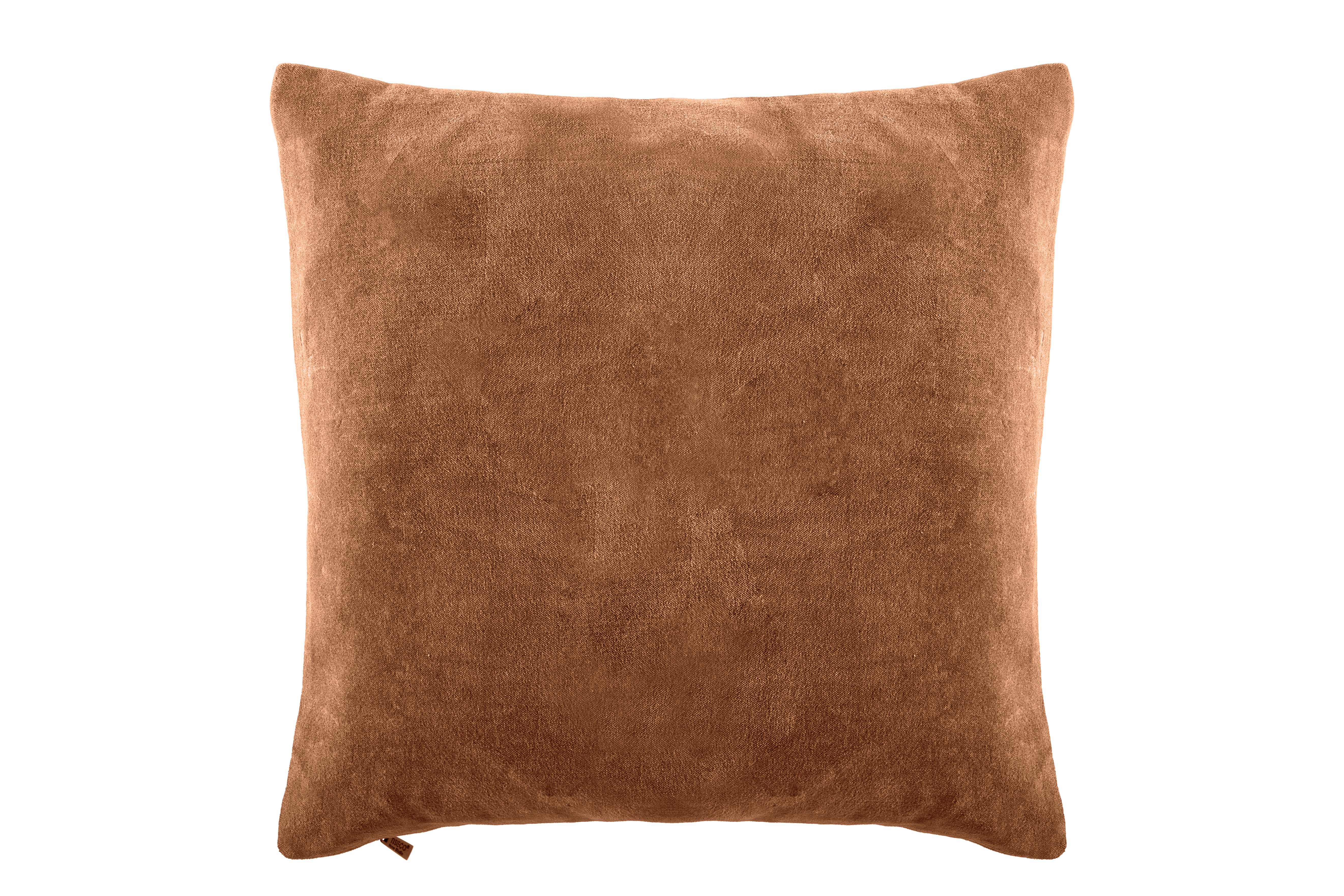 Coussin (rempli) COTTON VELVET 45x45cm, indian tan