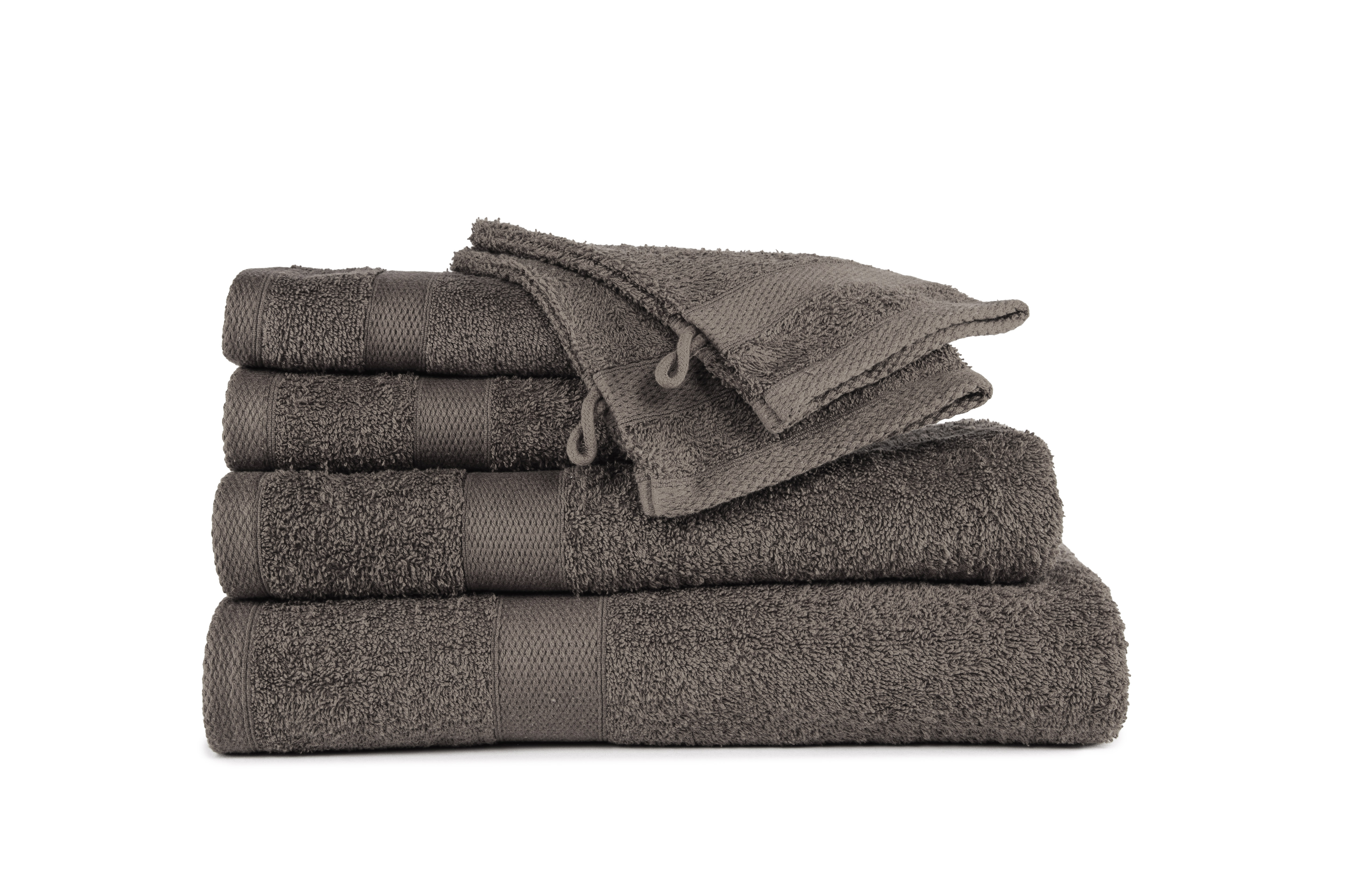 Gant de toilette 15x21cm, antracit grey - set2