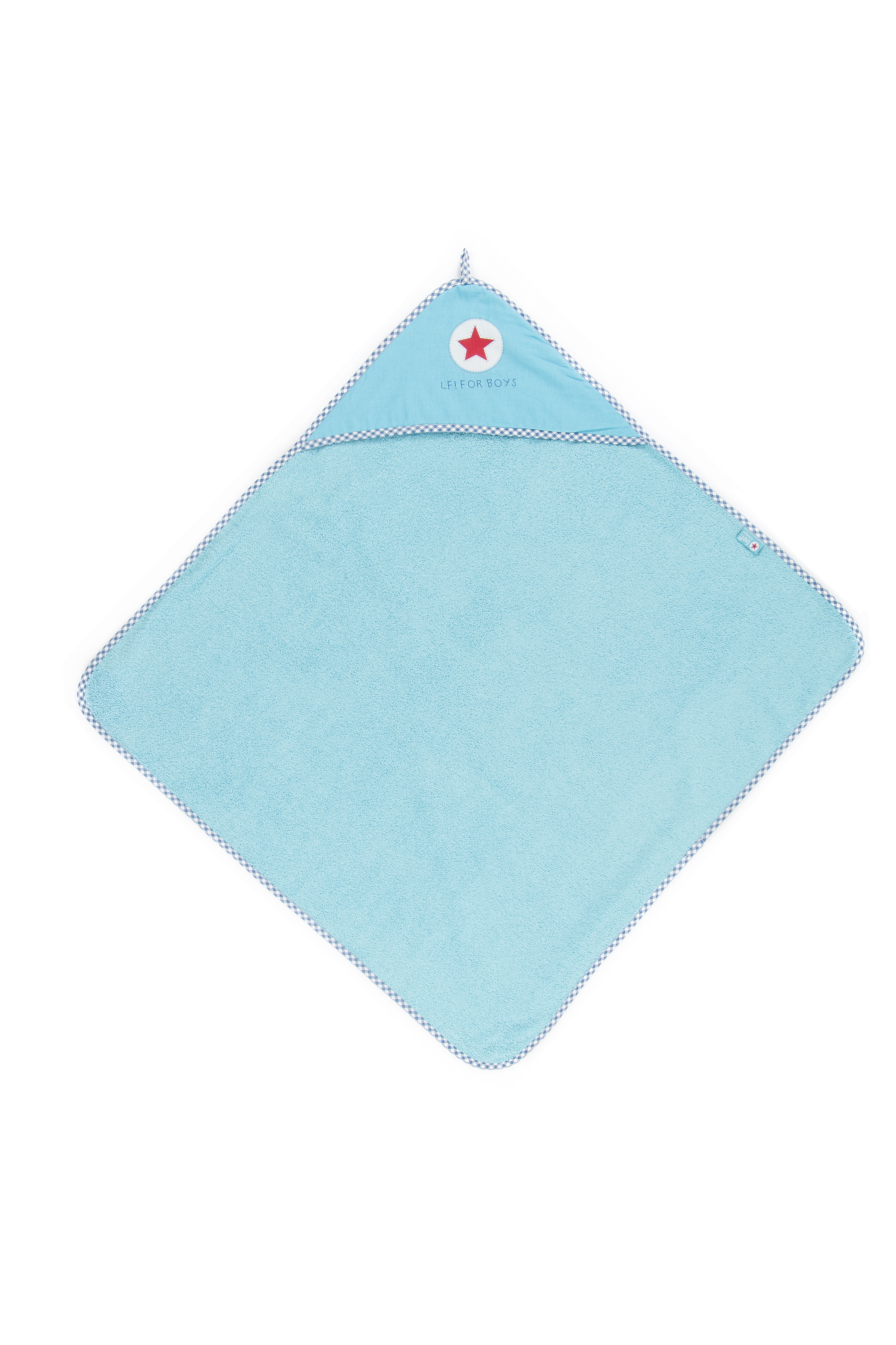 Hooded towel Boy uni turquoise, 75x75 cm