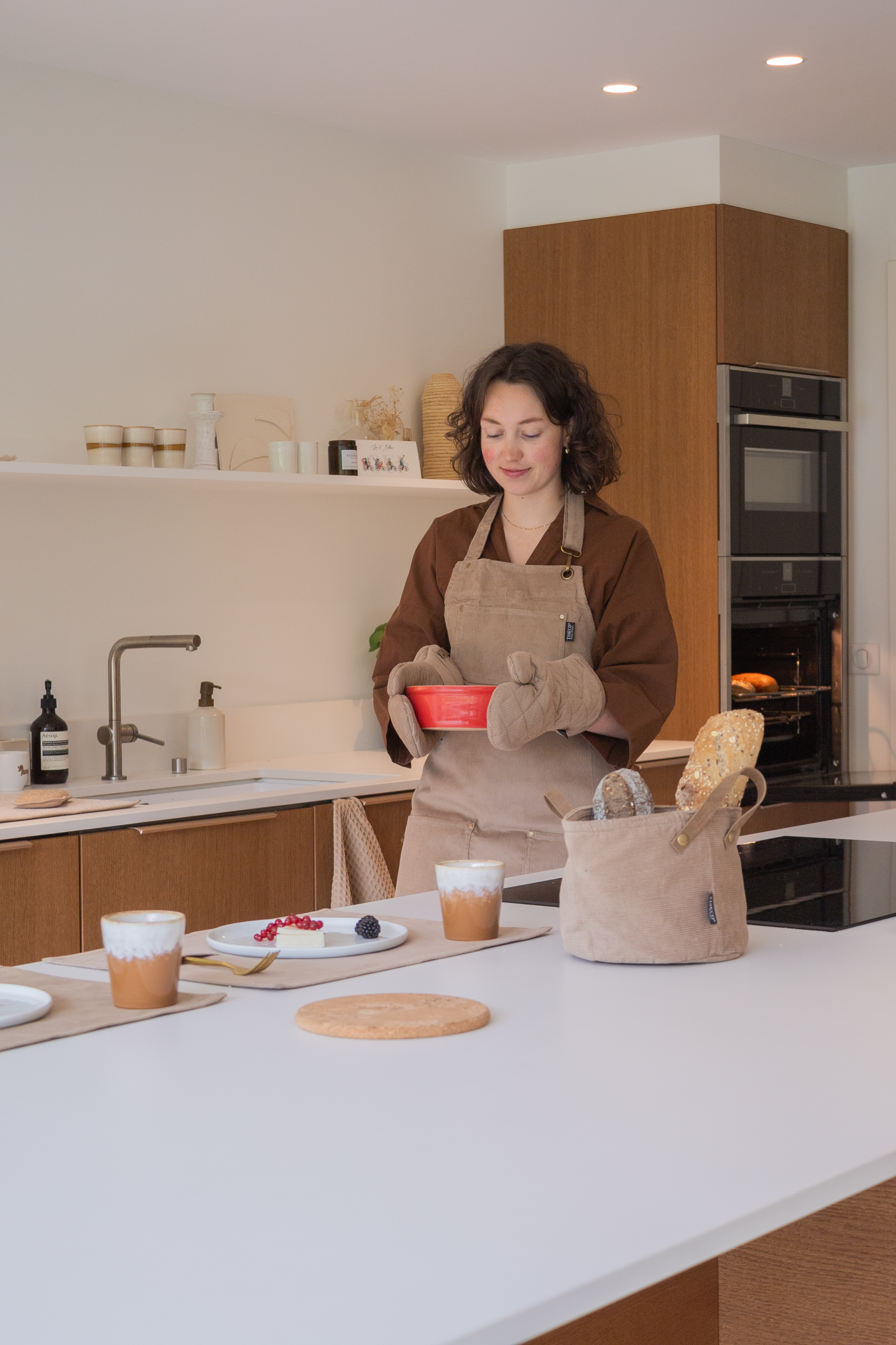 Ovenwant VELMAR - SET/2 - 17x33 cm, taupe