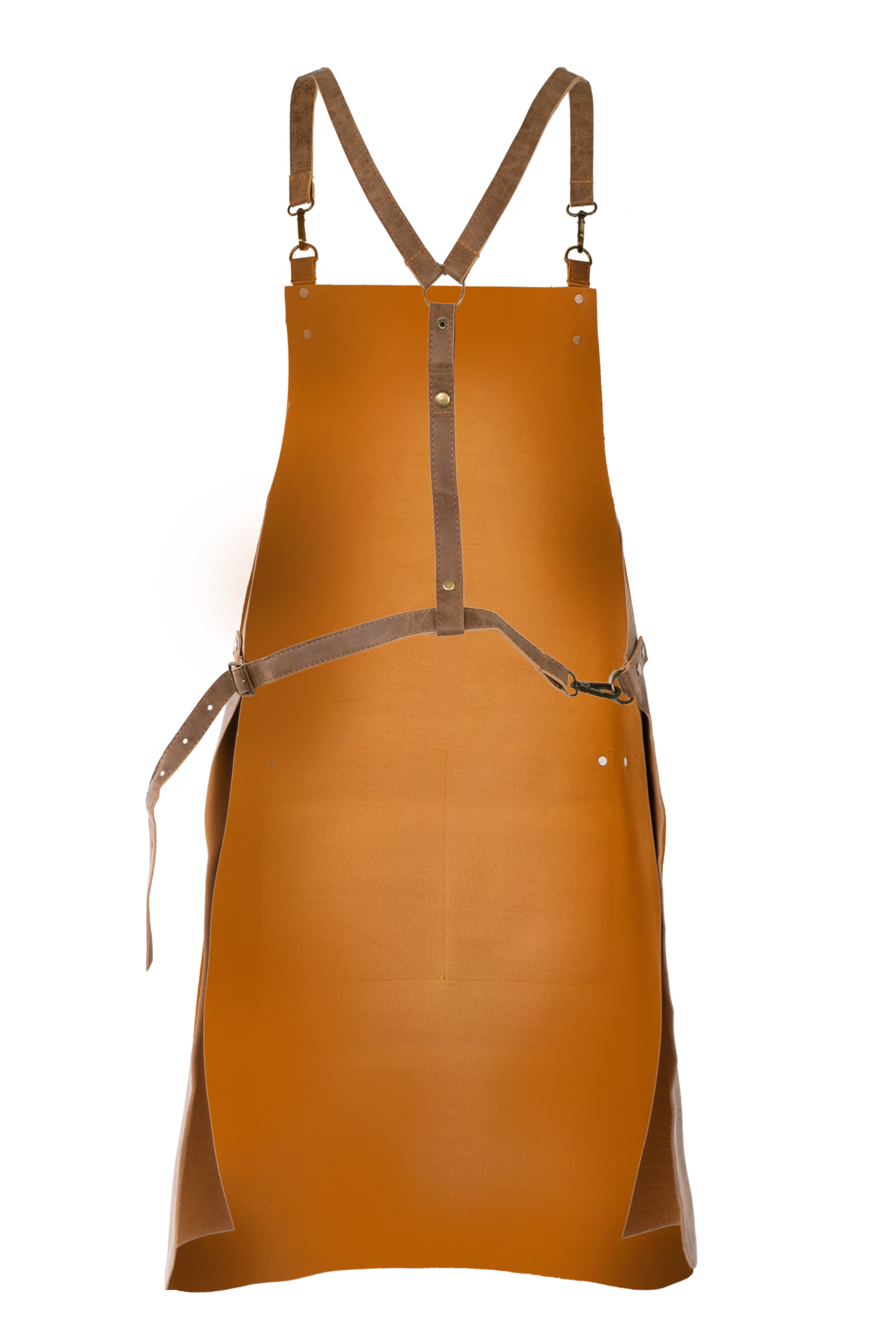 Apron TRUMAN (Sling Back Barber Style), 64x85 cm, walnut