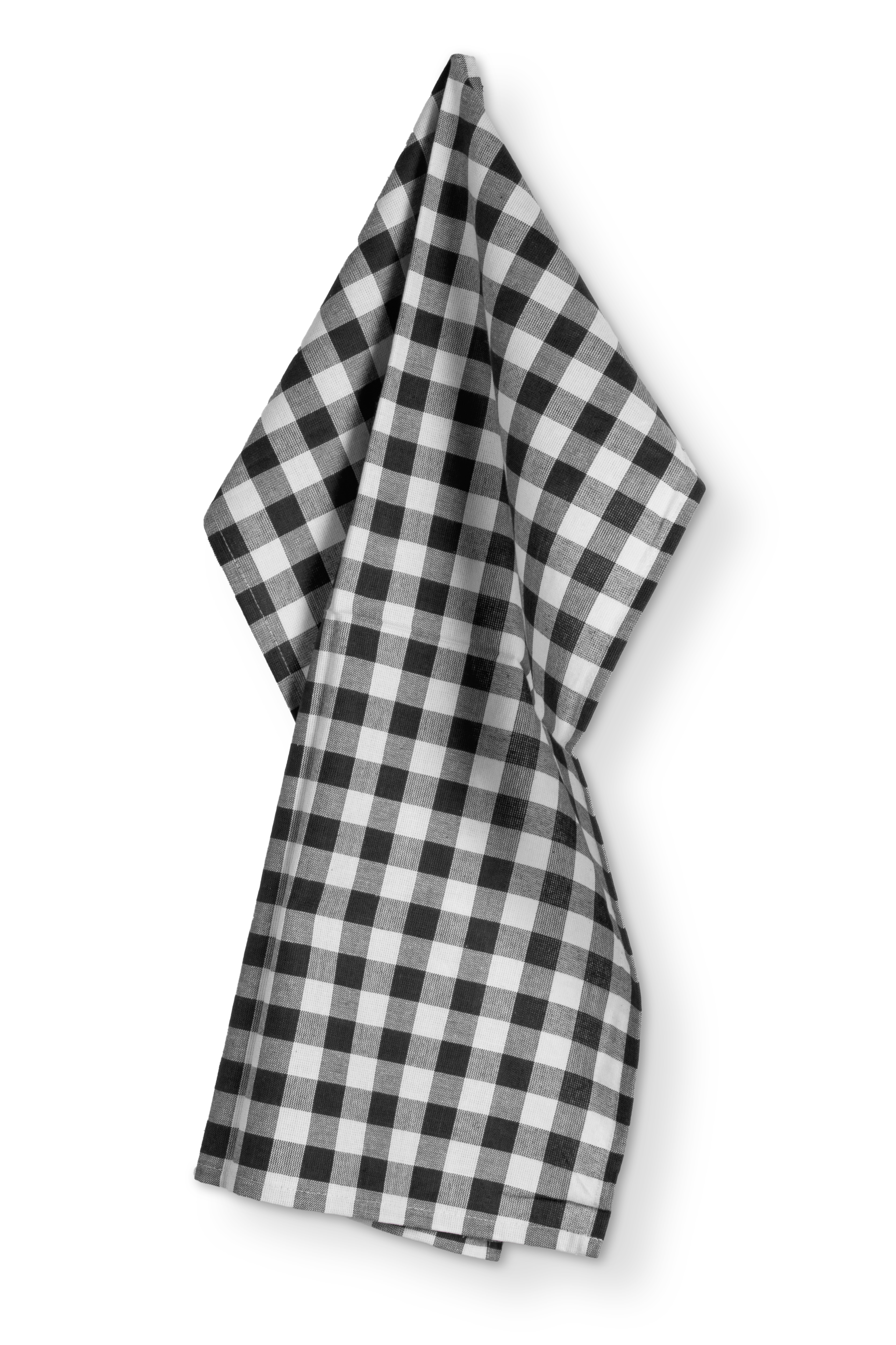 Torchon GINGHAM - SET/2 - 50x70 cm, noir