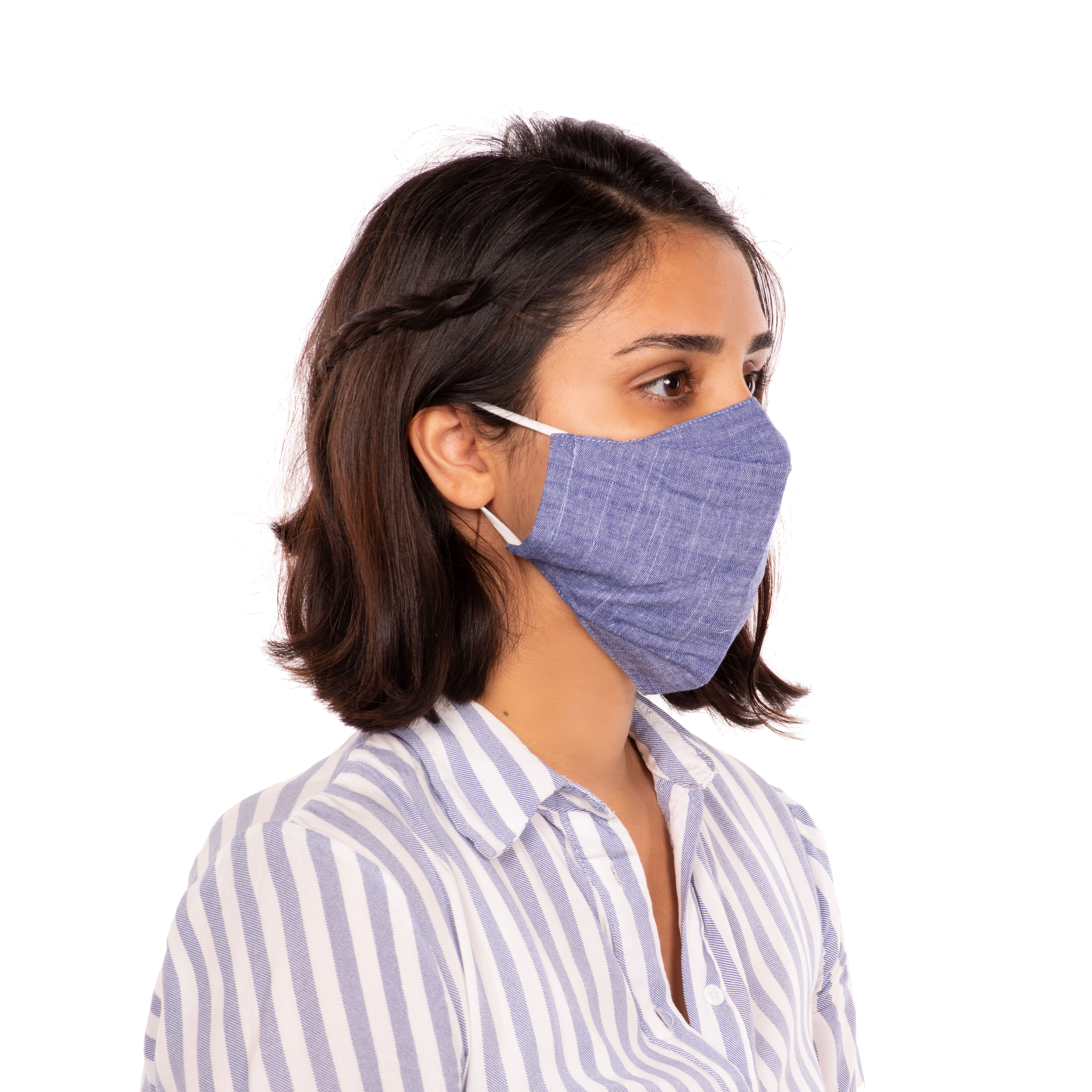 Mondmasker, herbruikbaar en antibacterieel, navy blue