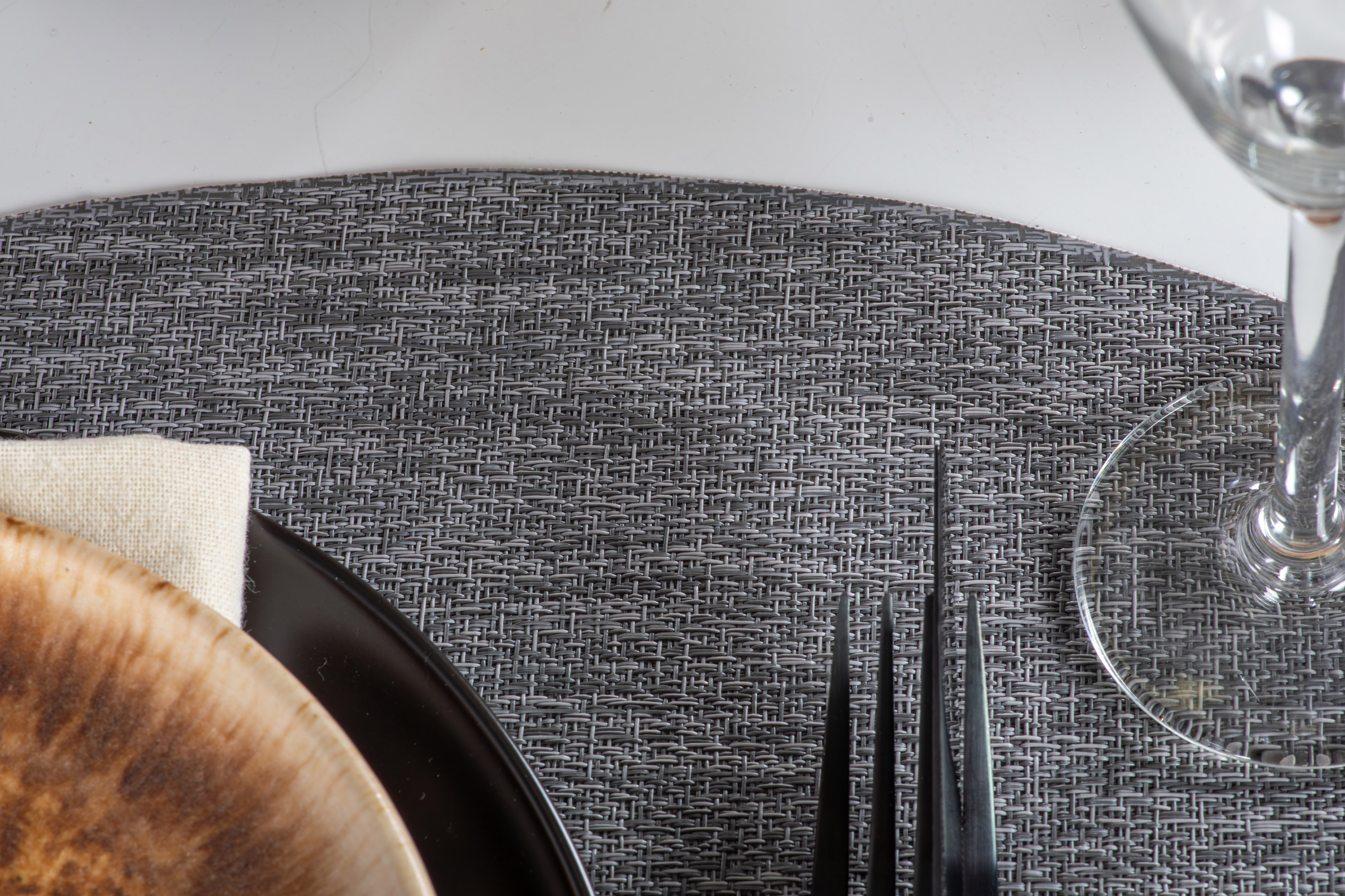 Set de table PURUS - Microban® - 33x46 cm, gris foncé