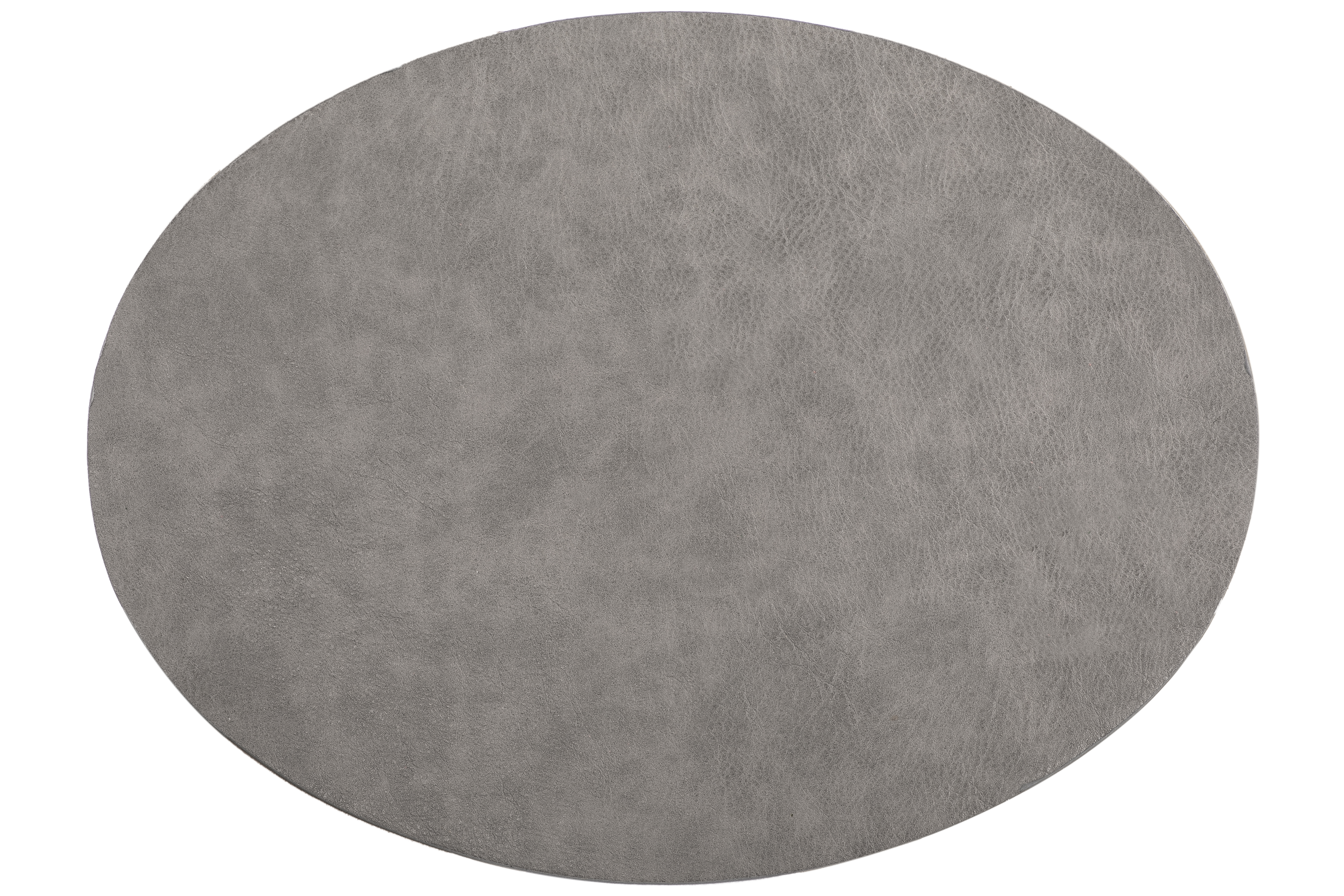 Placemat TROJA - oval - vegan leather - 33x45 cm, charcoal