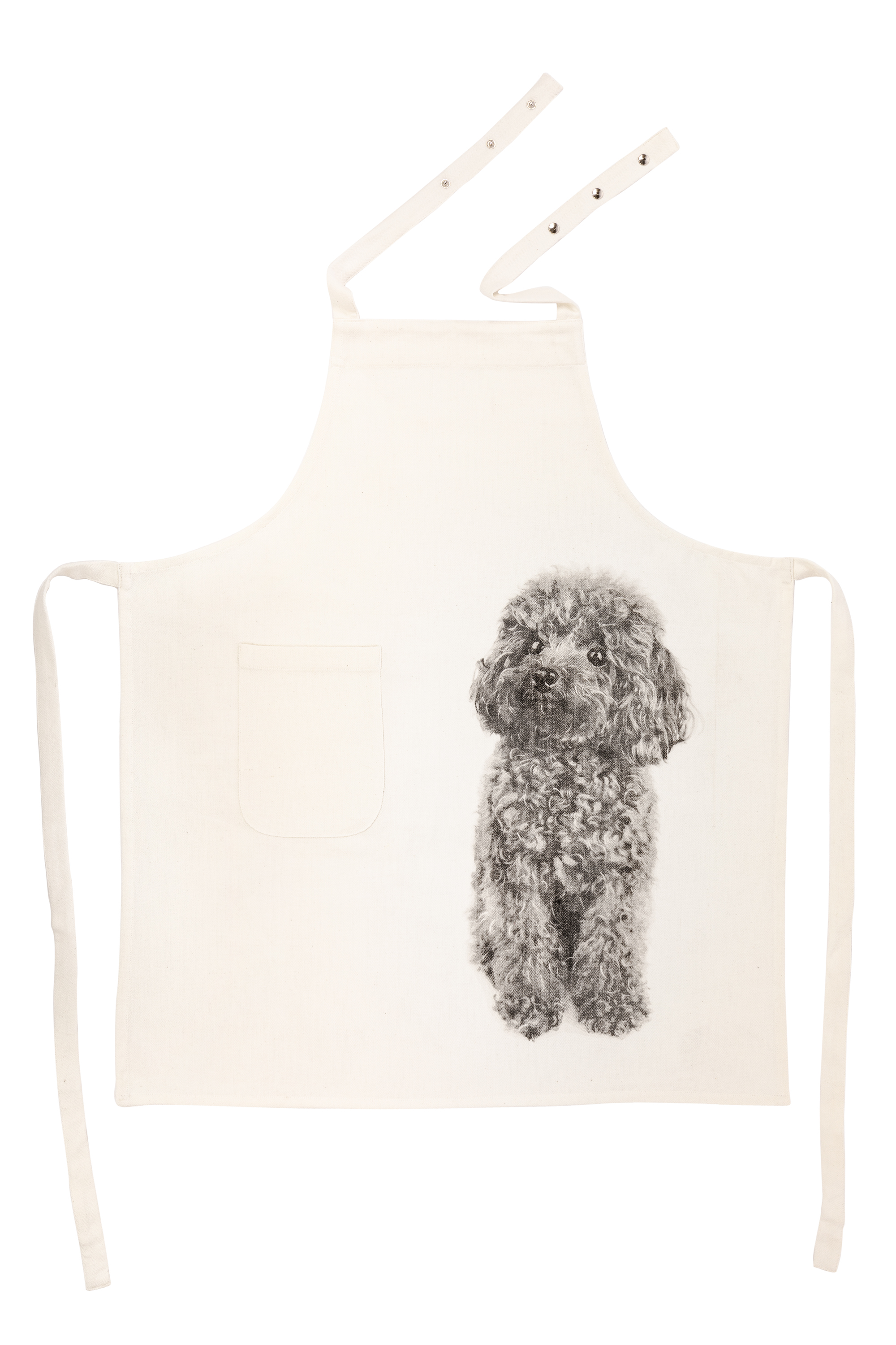 Apron FARM 74x85cm + hanger, poodle