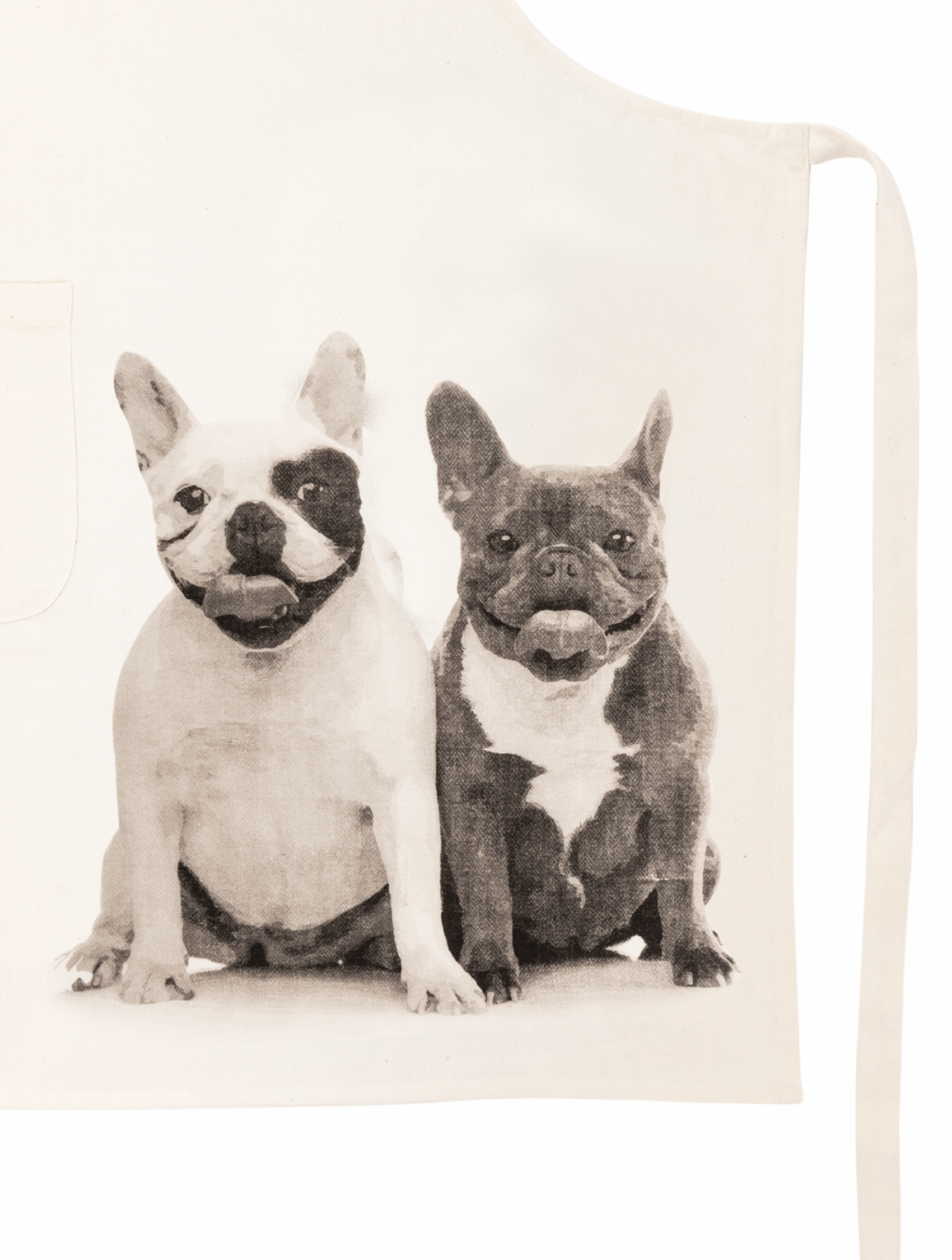 Apron FARM 74x85cm + hanger, bulldog