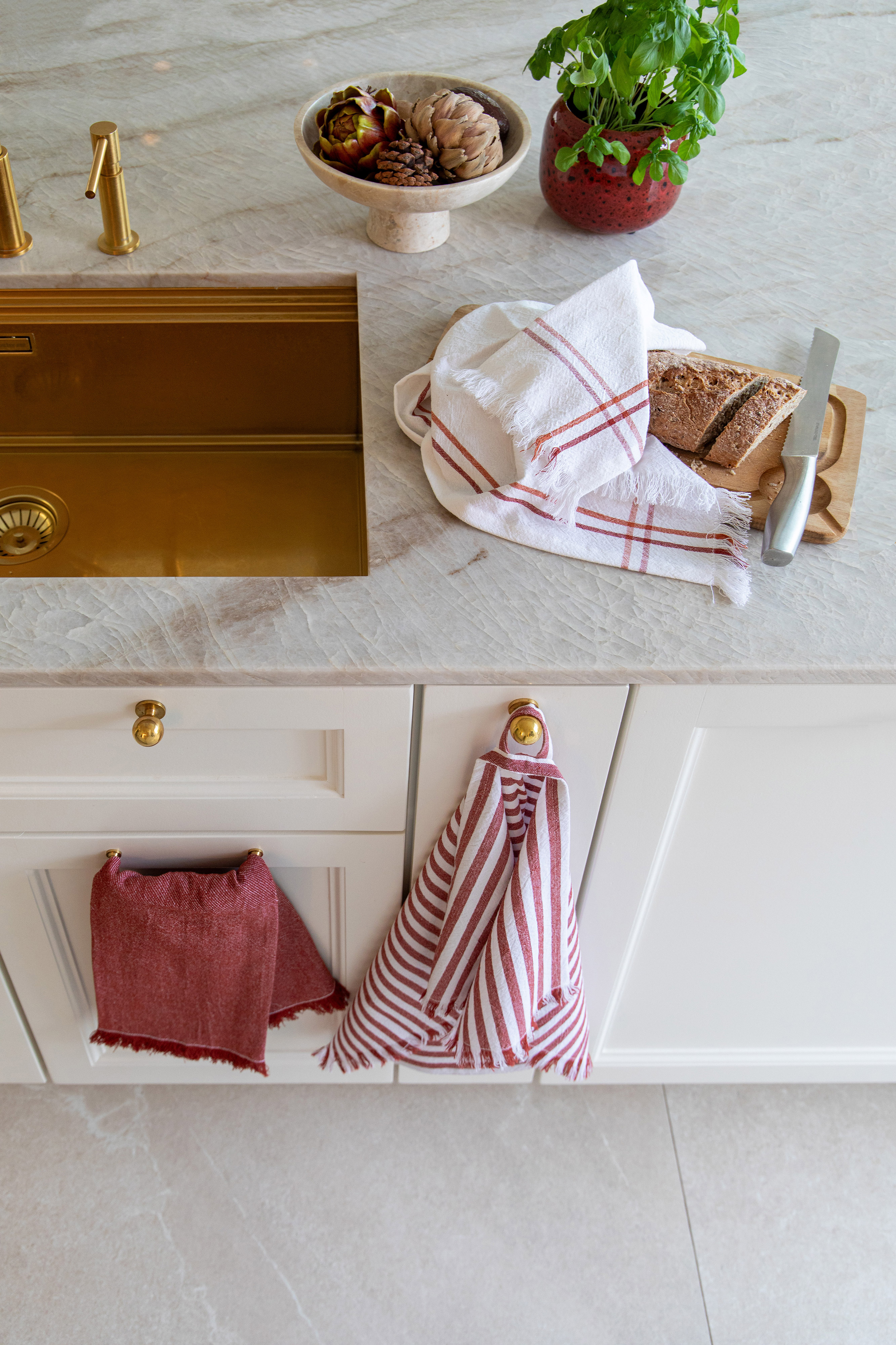 Tea towel CAVENDISH - SET/3 - 50x70 cm, terracotta