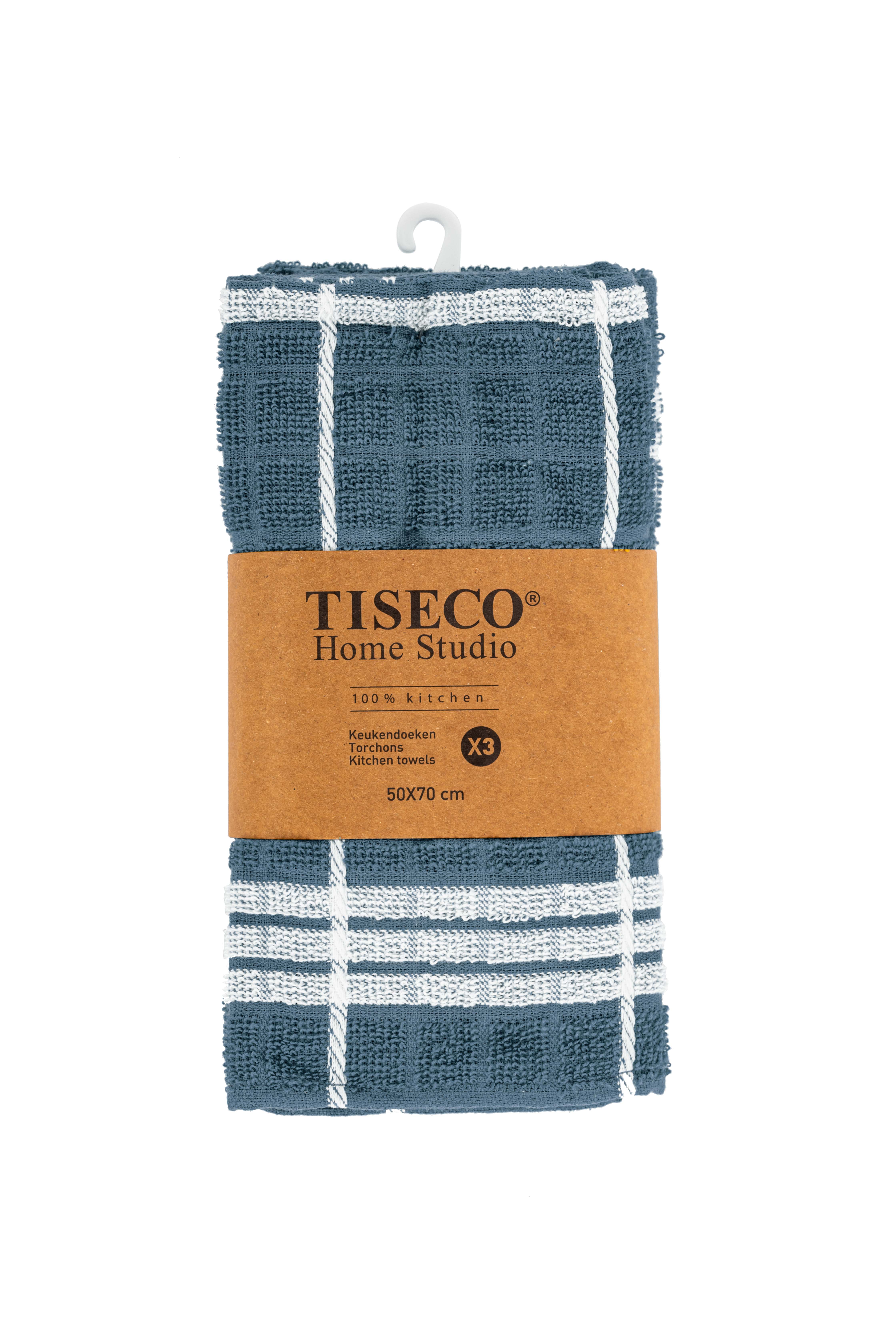 Torchon OMAN - SET/3 - 50x70 cm, blue stone
