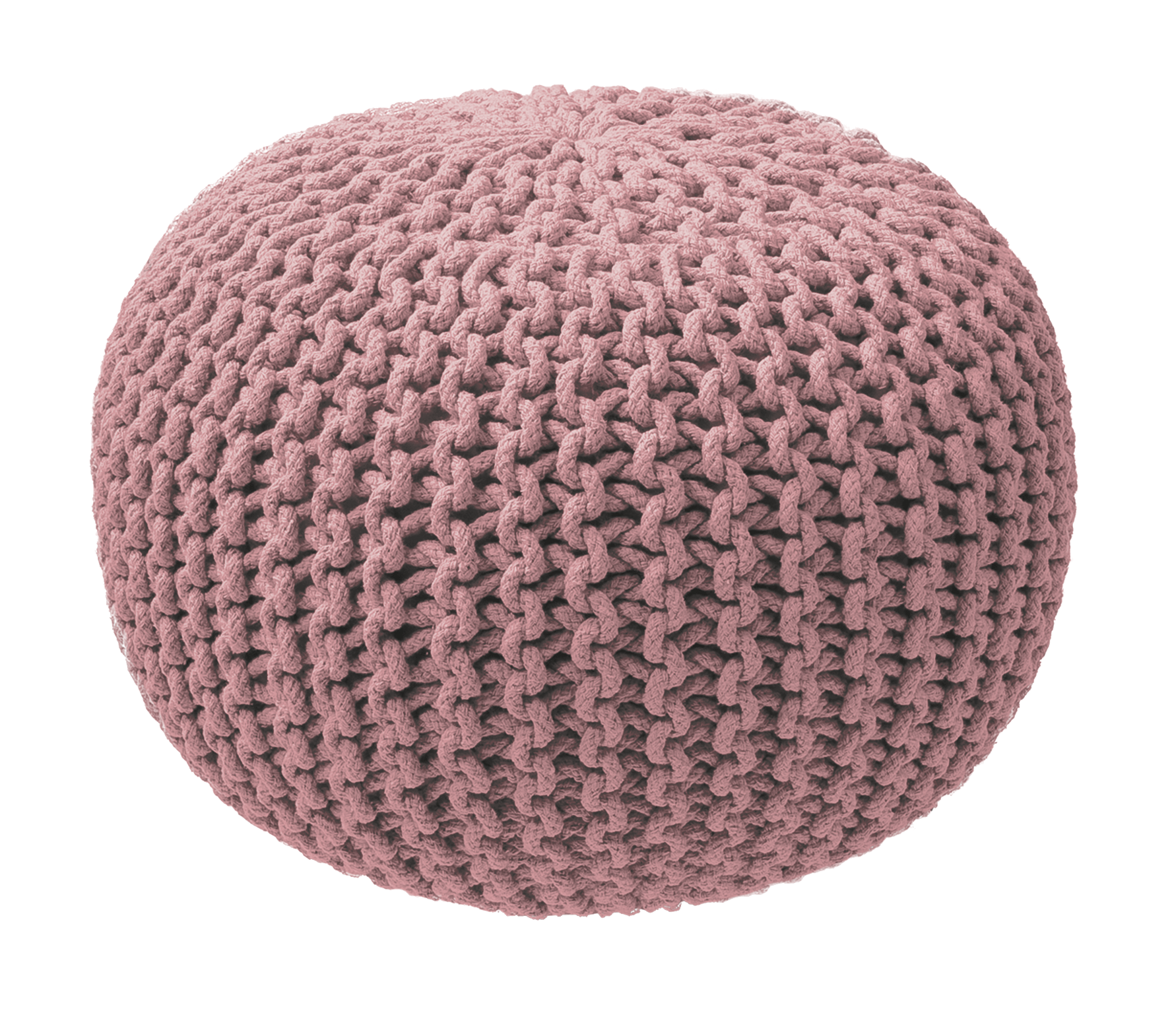 Knitted Pouf soft pink