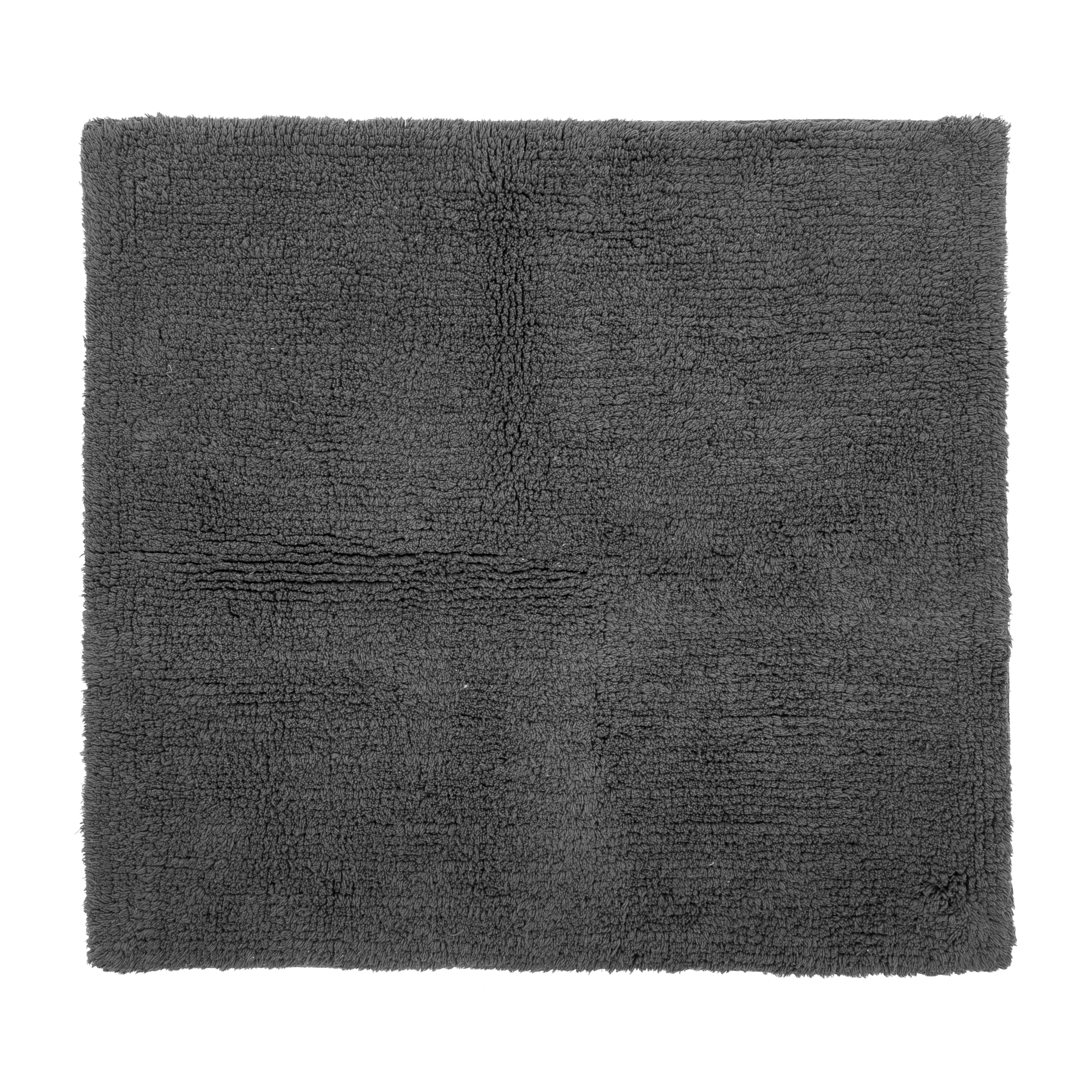 RIVA tapis de bain - coton antidérapant, 60x60cm, gris