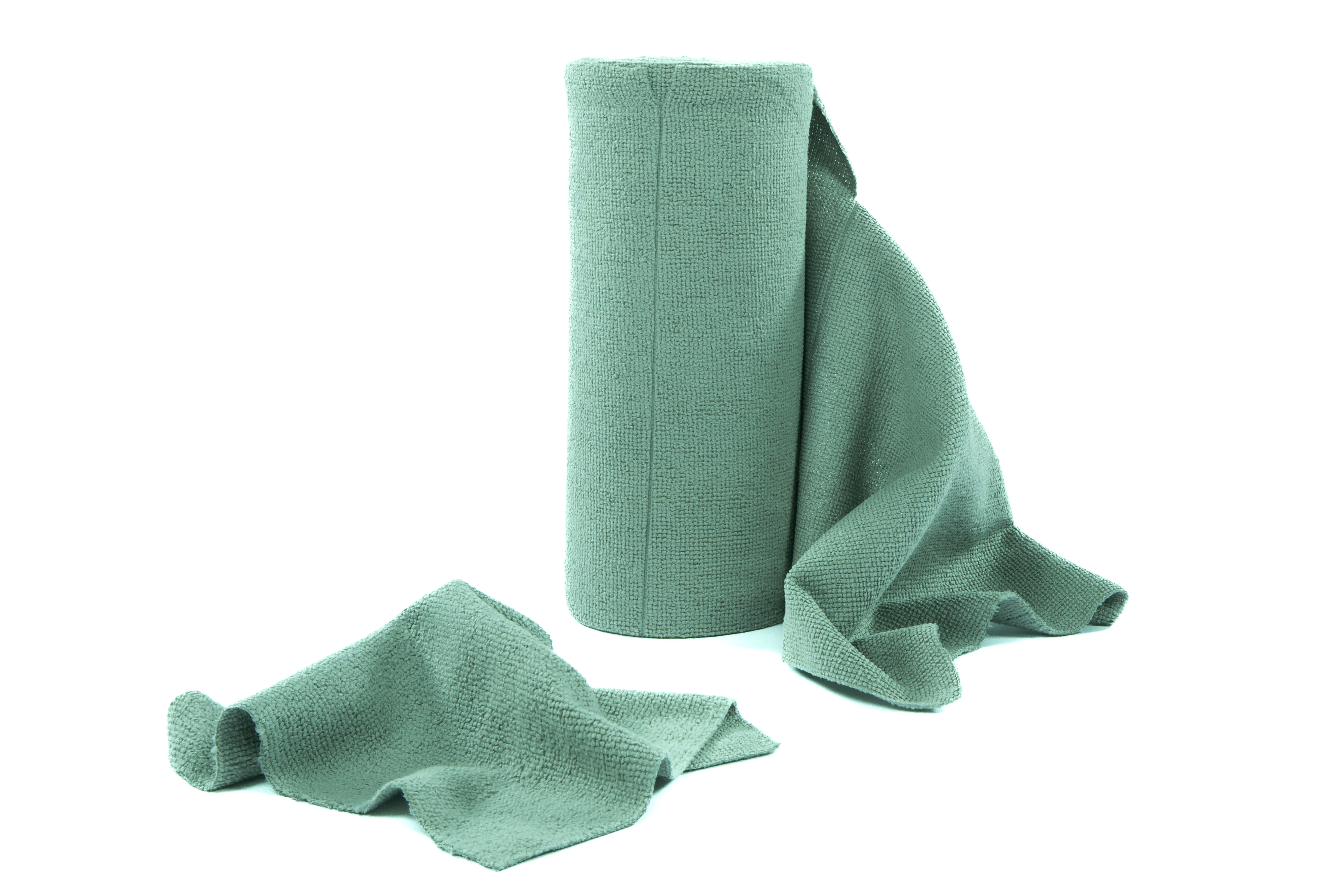 Tear-off cleaning cloths on a roll ESSENTIAL - 25x25 cm, green
