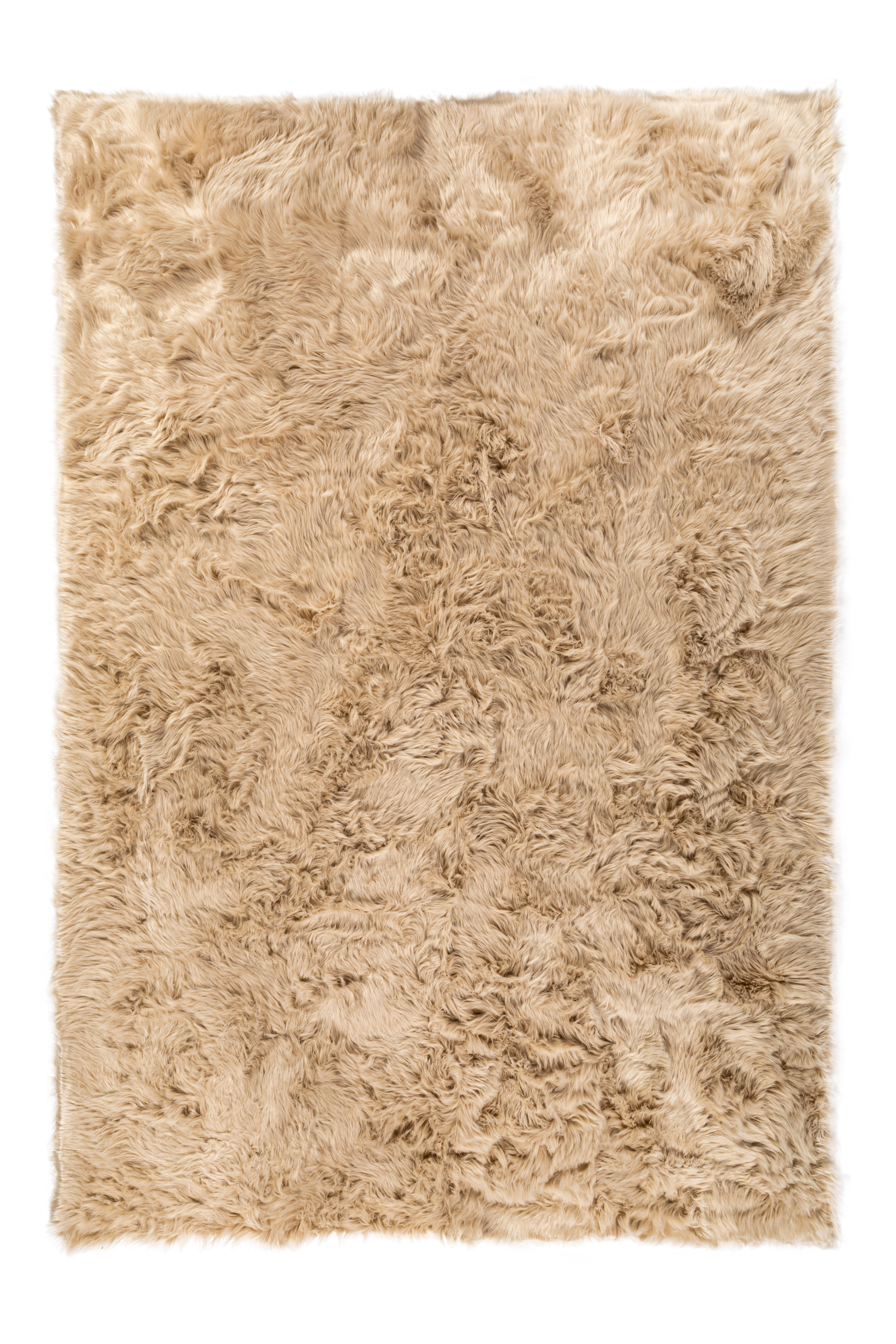 Peau de mouton taupe naturel, 180x270cm, rectangulaire