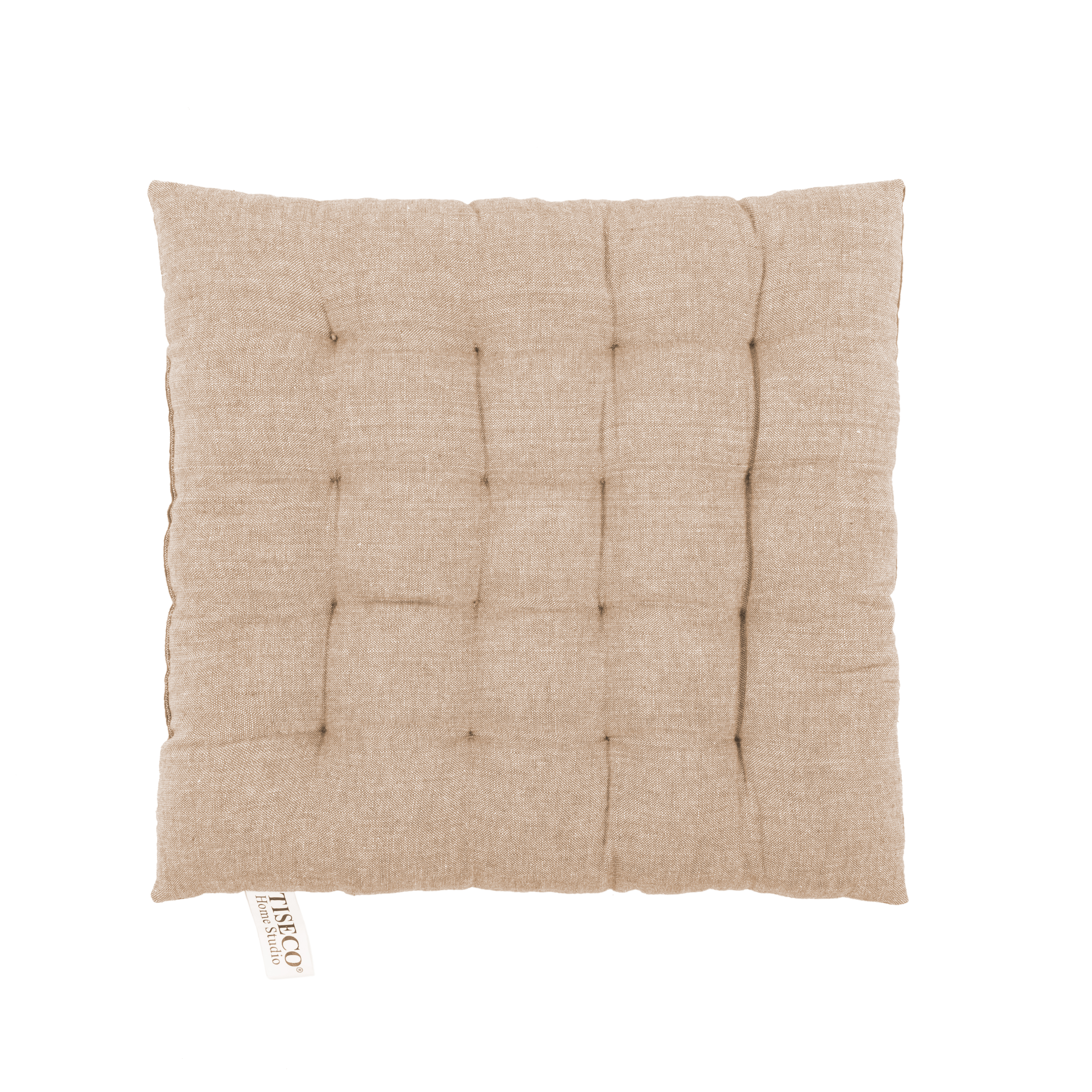 Stoelkussen CHAMBRAY 40x40 cm -16 thuck, indian tan