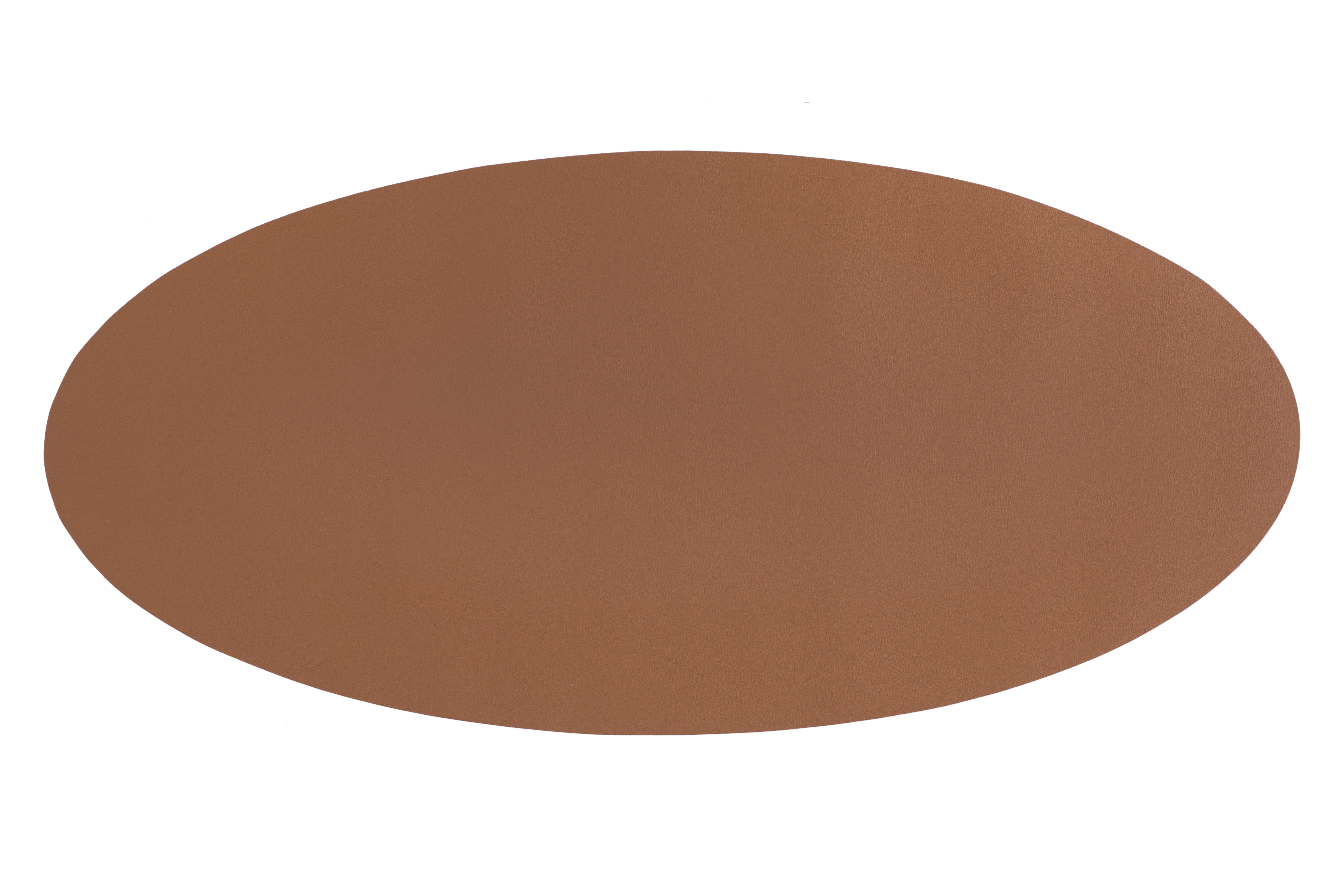 Centerpiece mat oval -Leather look imitation  33X70cm,carame