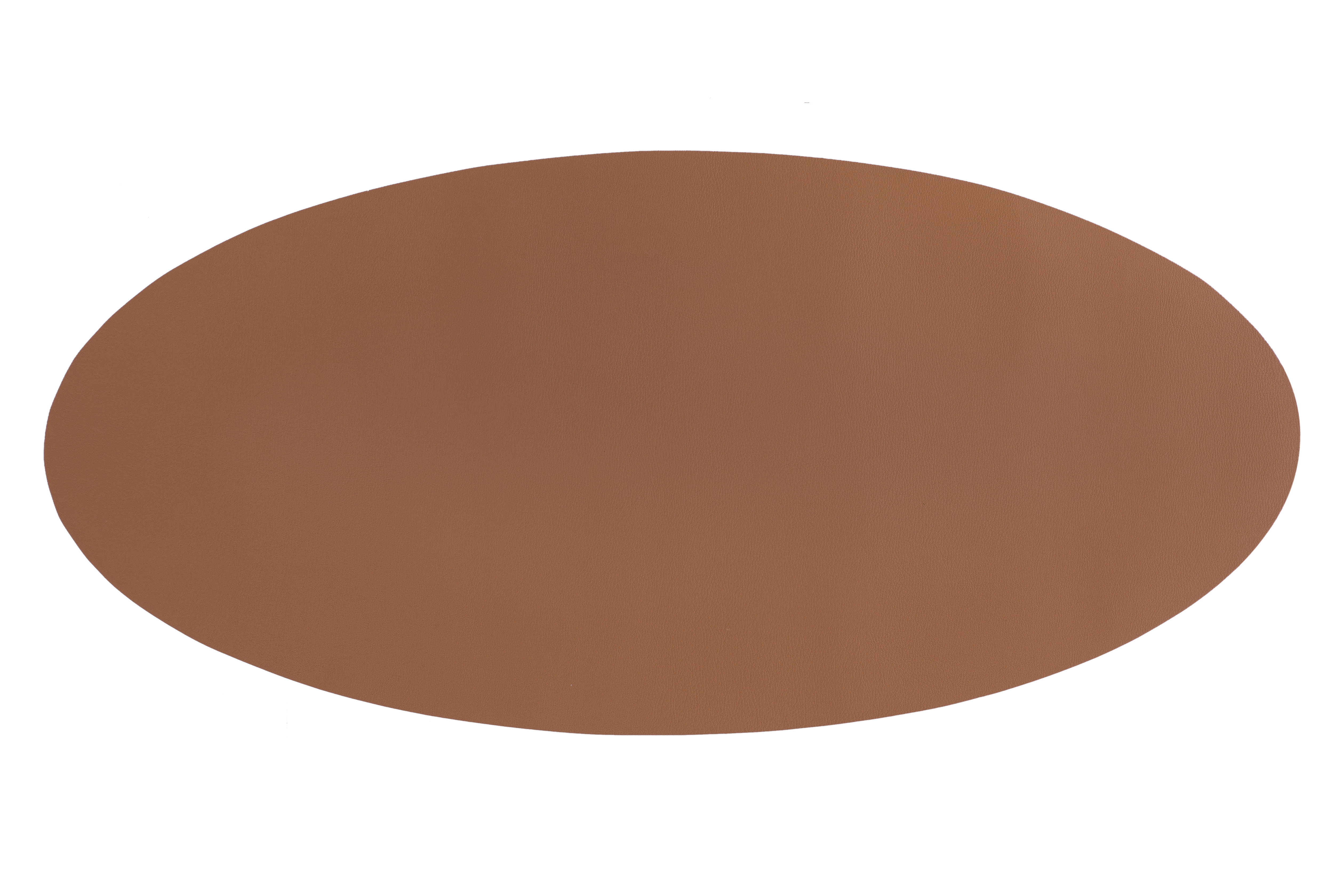 Centerpiece mat oval -Leather look imitation  33X70cm, caram