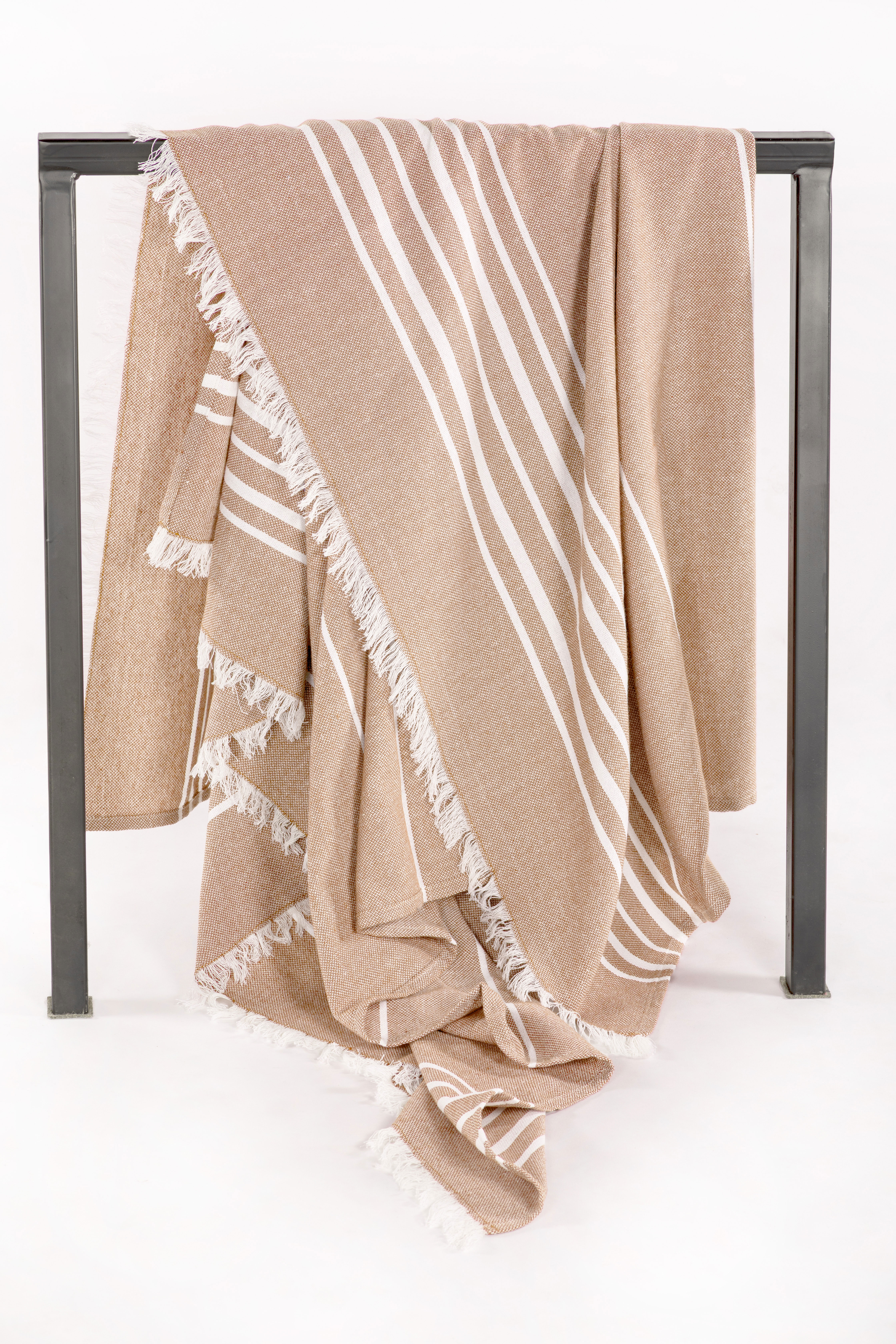 Plaid décoratif SOLENE - 150x200 cm, sable