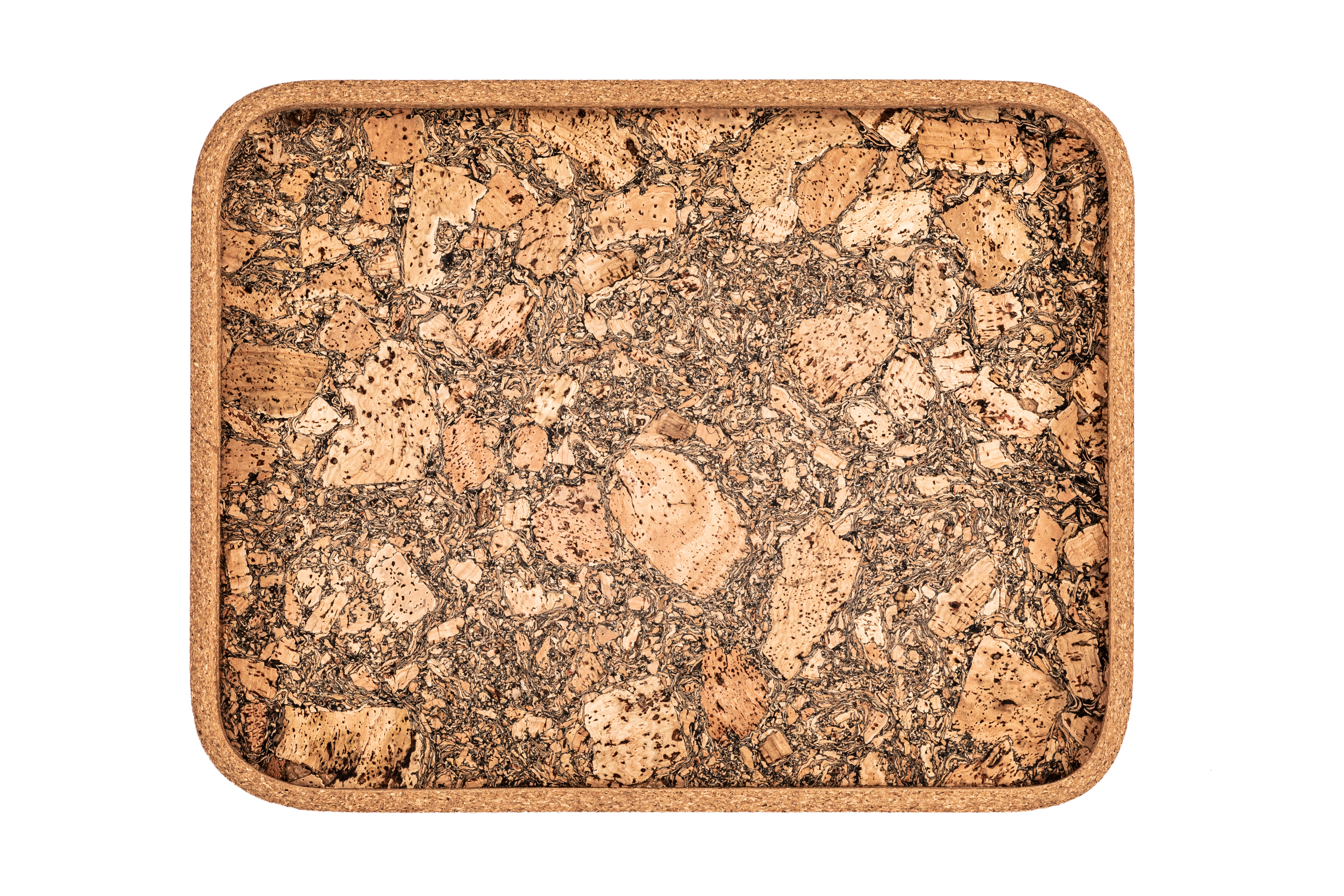 Tray QUERCO cork rectangle 42x32.5cm - earth/3106