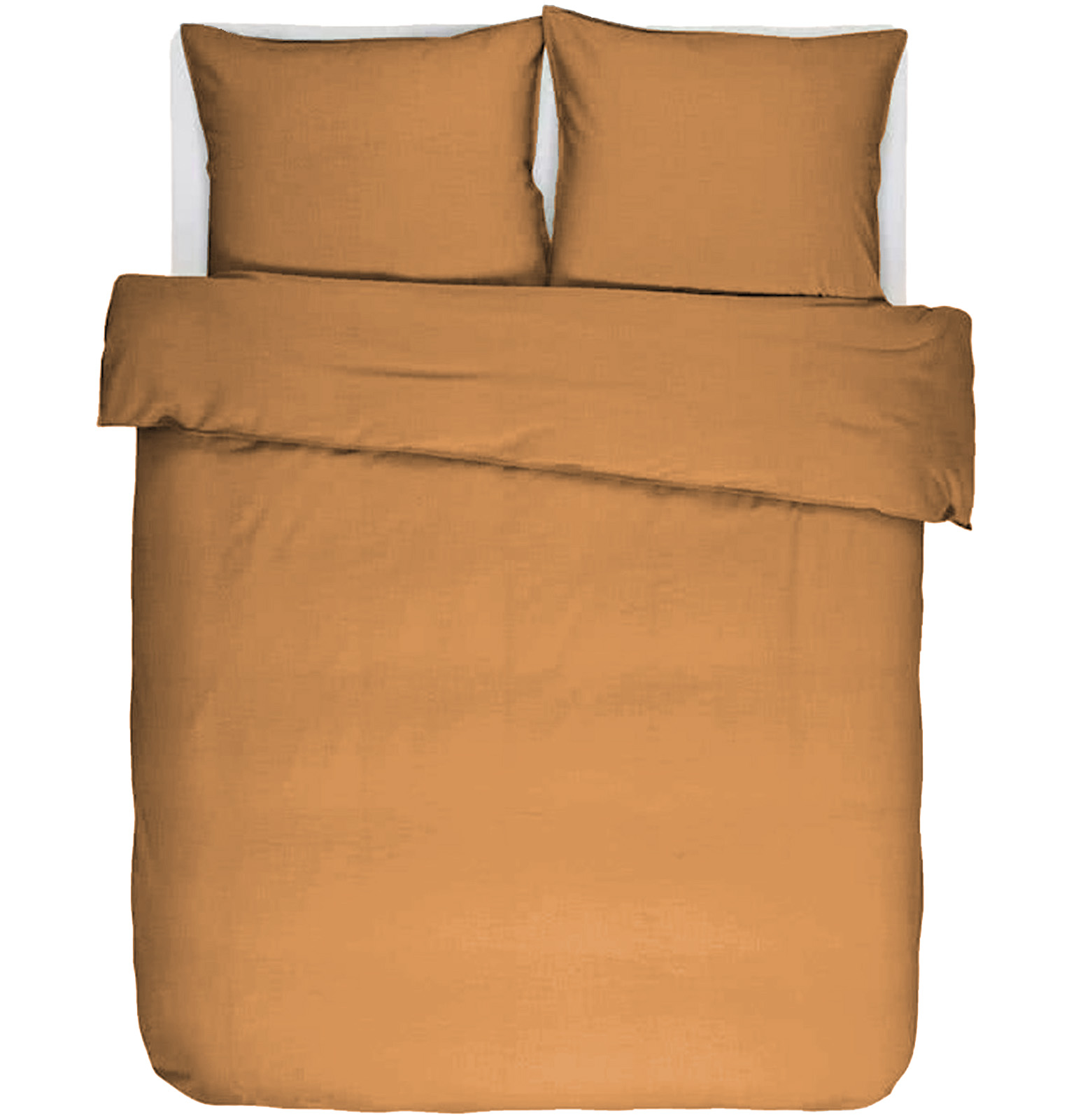 Duvet cover  IRIS, Stone washed uni cotton, 240x220, rust