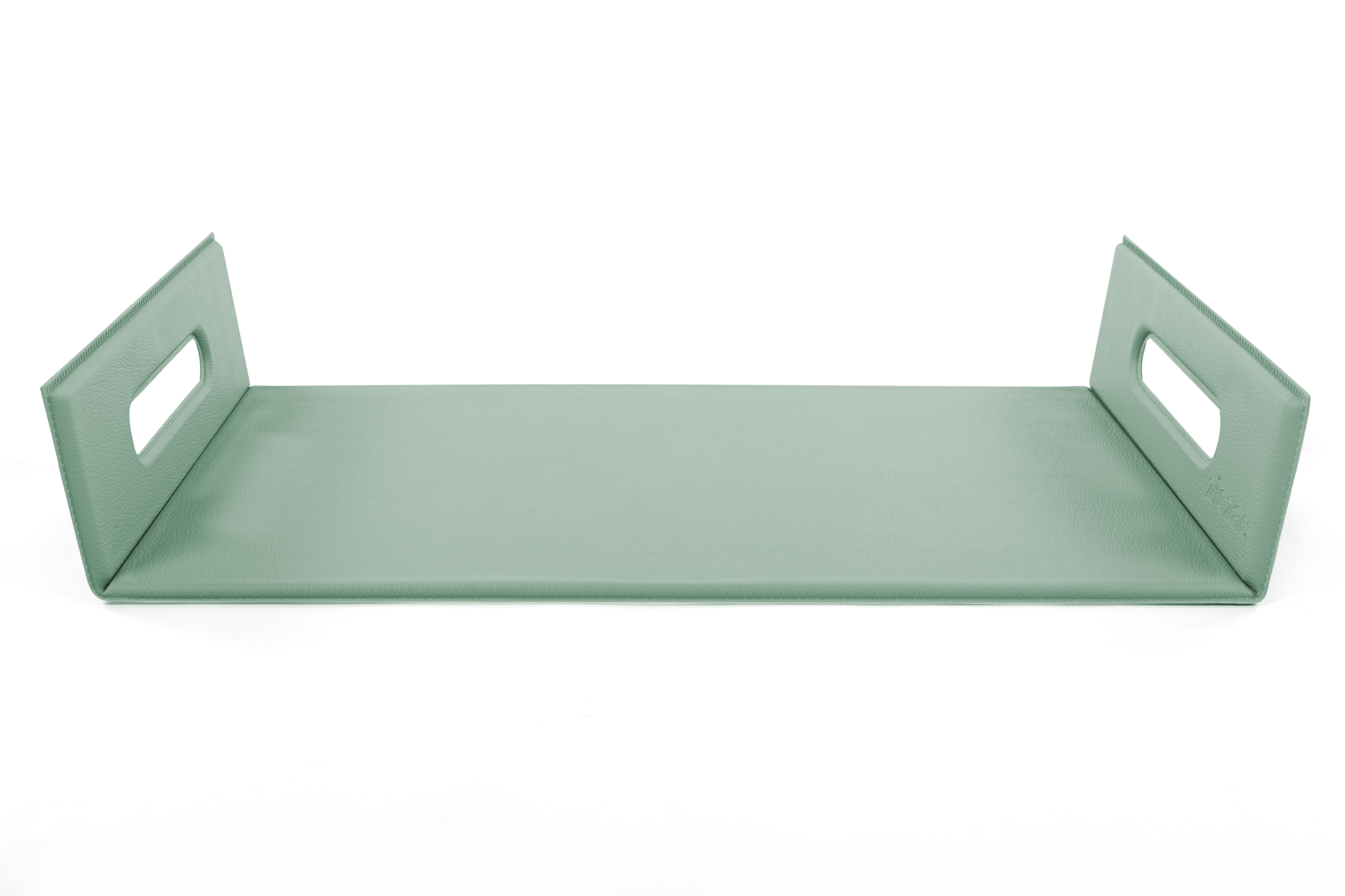 Plateau TOGO - Leather look imitation- 20x32 + 2x5.5 cm, green