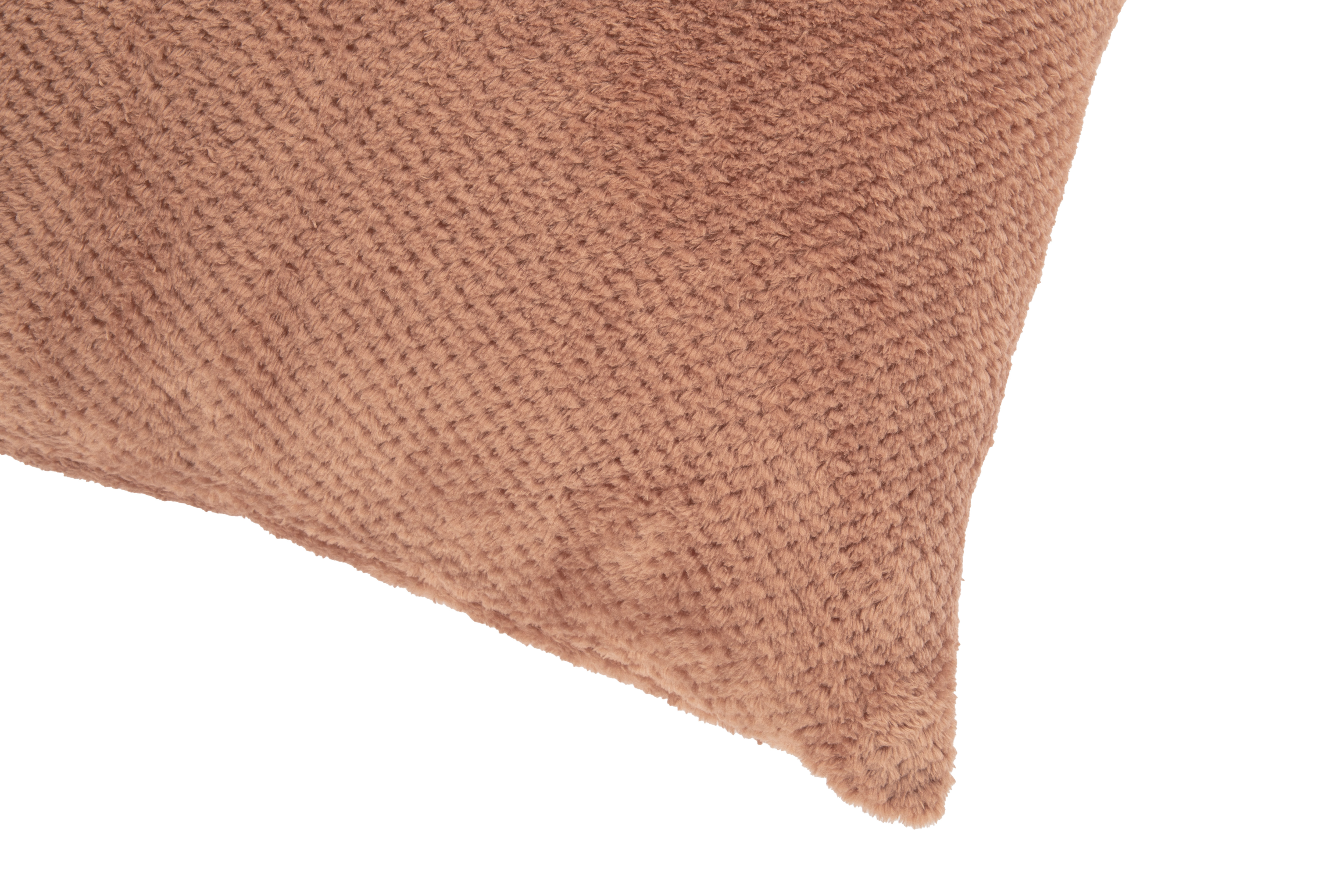 Coussin décoratif (rempli) PIPPA – flanelle jacquard – 45x45 cm, moka