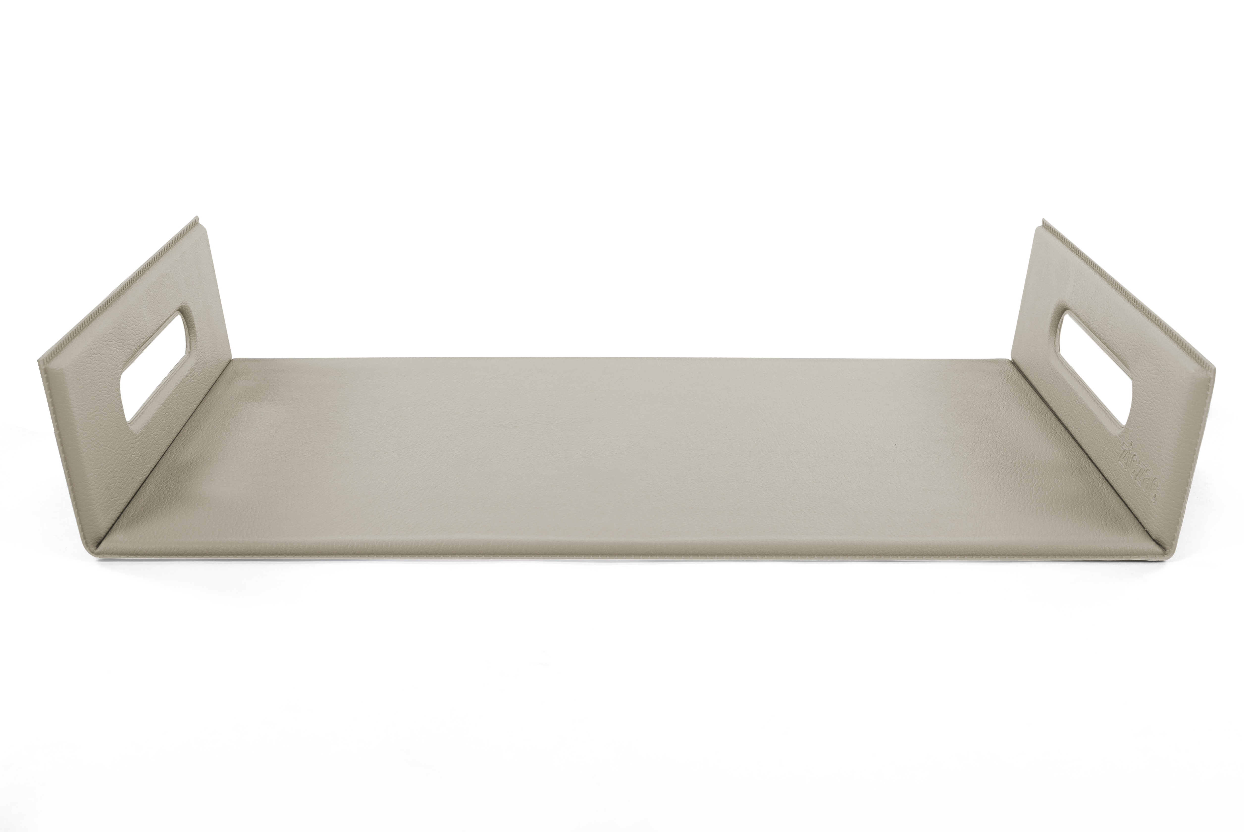 Tray  TOGO - Leather look imitation, 20x32 + 2x5.5 cm, taupe
