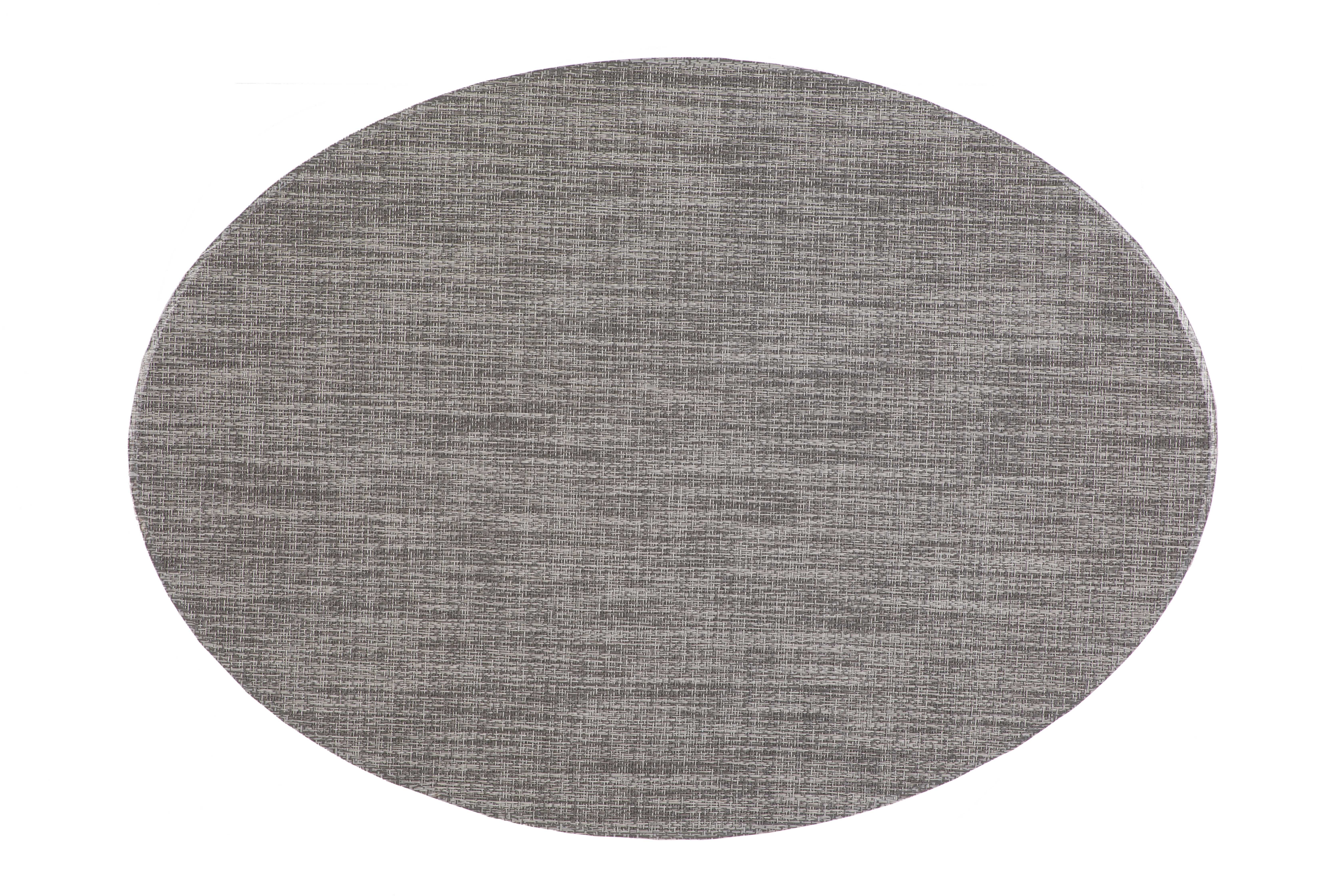 Placemat embossed oval, 33x46cm, grey