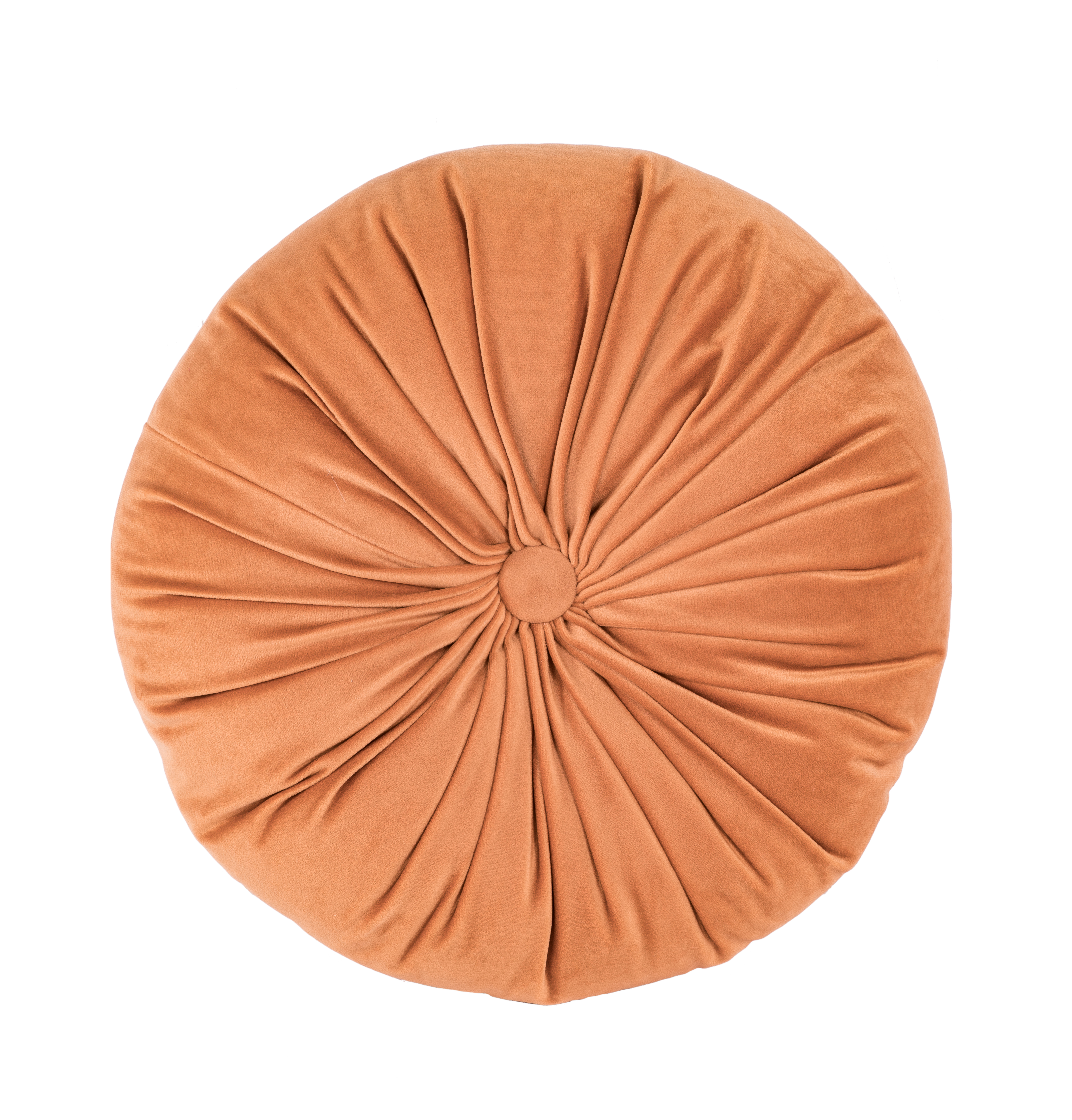 Cushion (filled) Microvelvet peach ROUND (1 button)