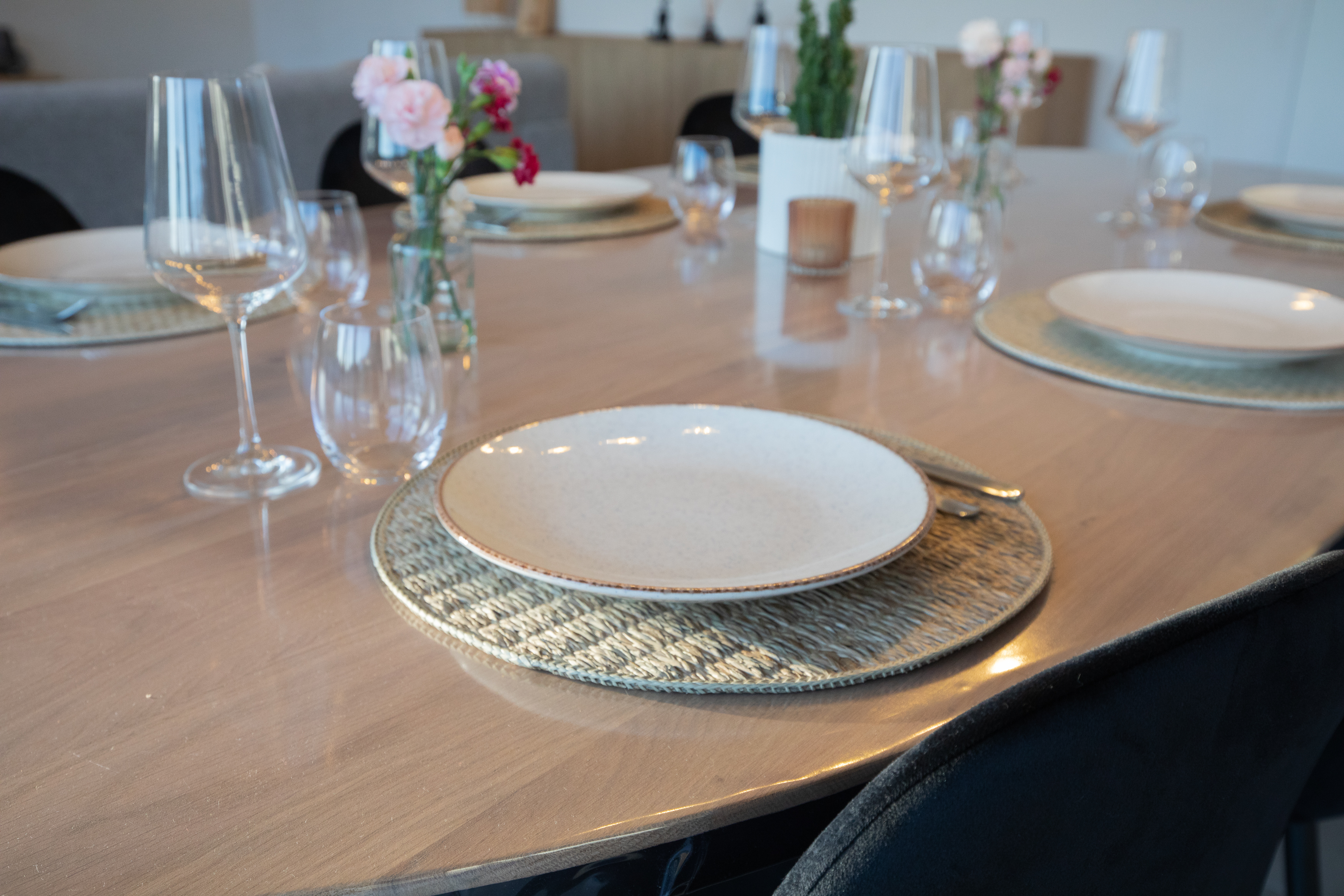 Placemat CALLIA - Dia 38 cm - Round, beige