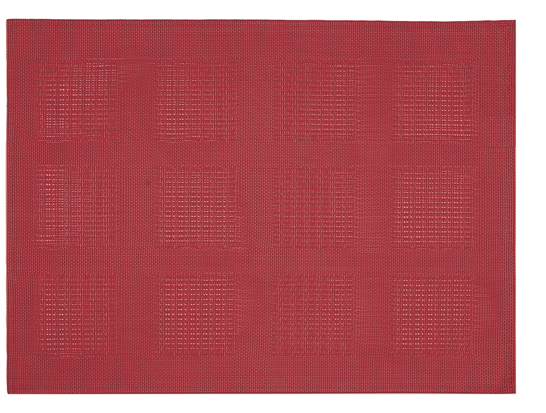 Placemat PVC, 33x45cm, grid, red