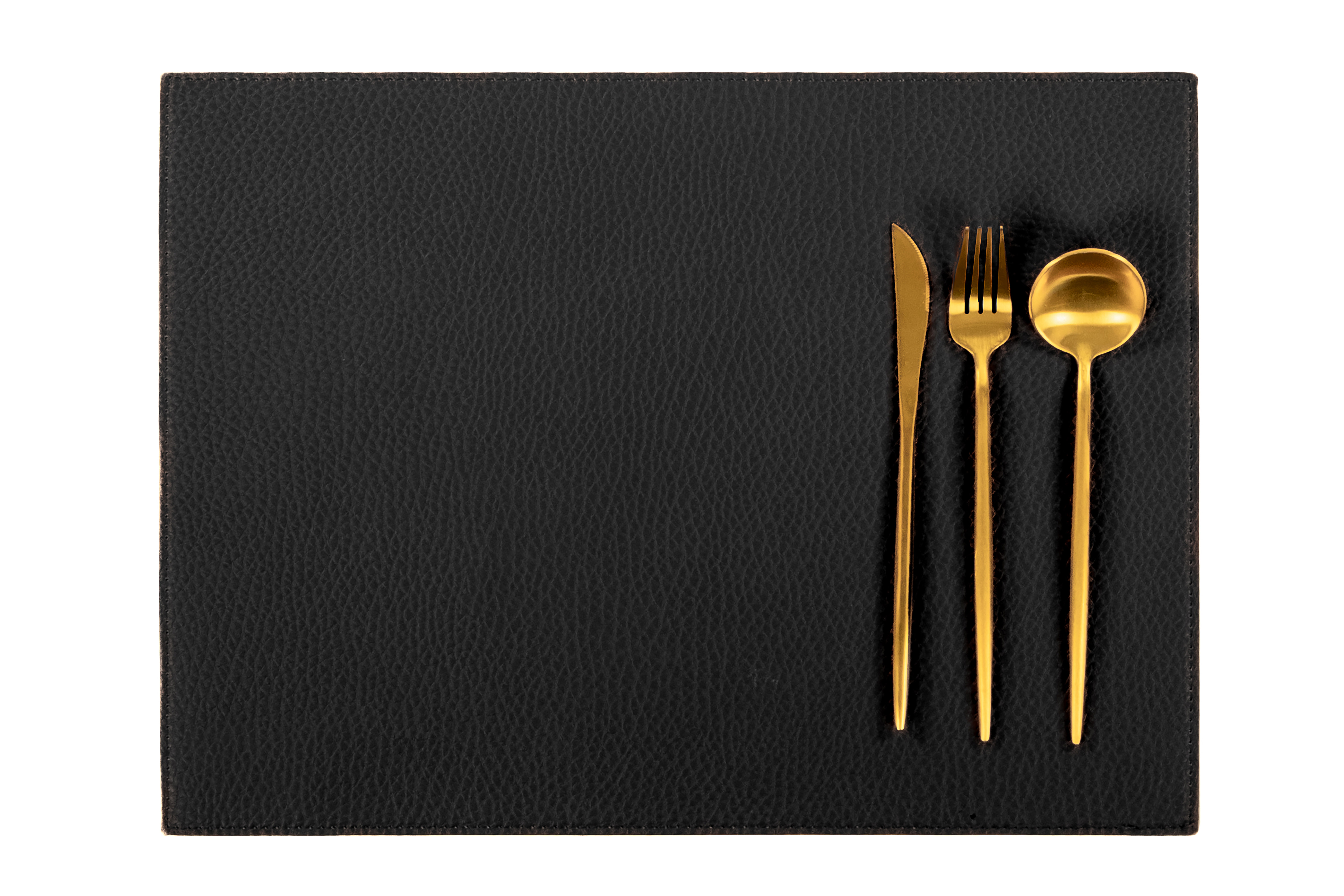 Set de table GAVIN - double face - 33x45 cm, noir