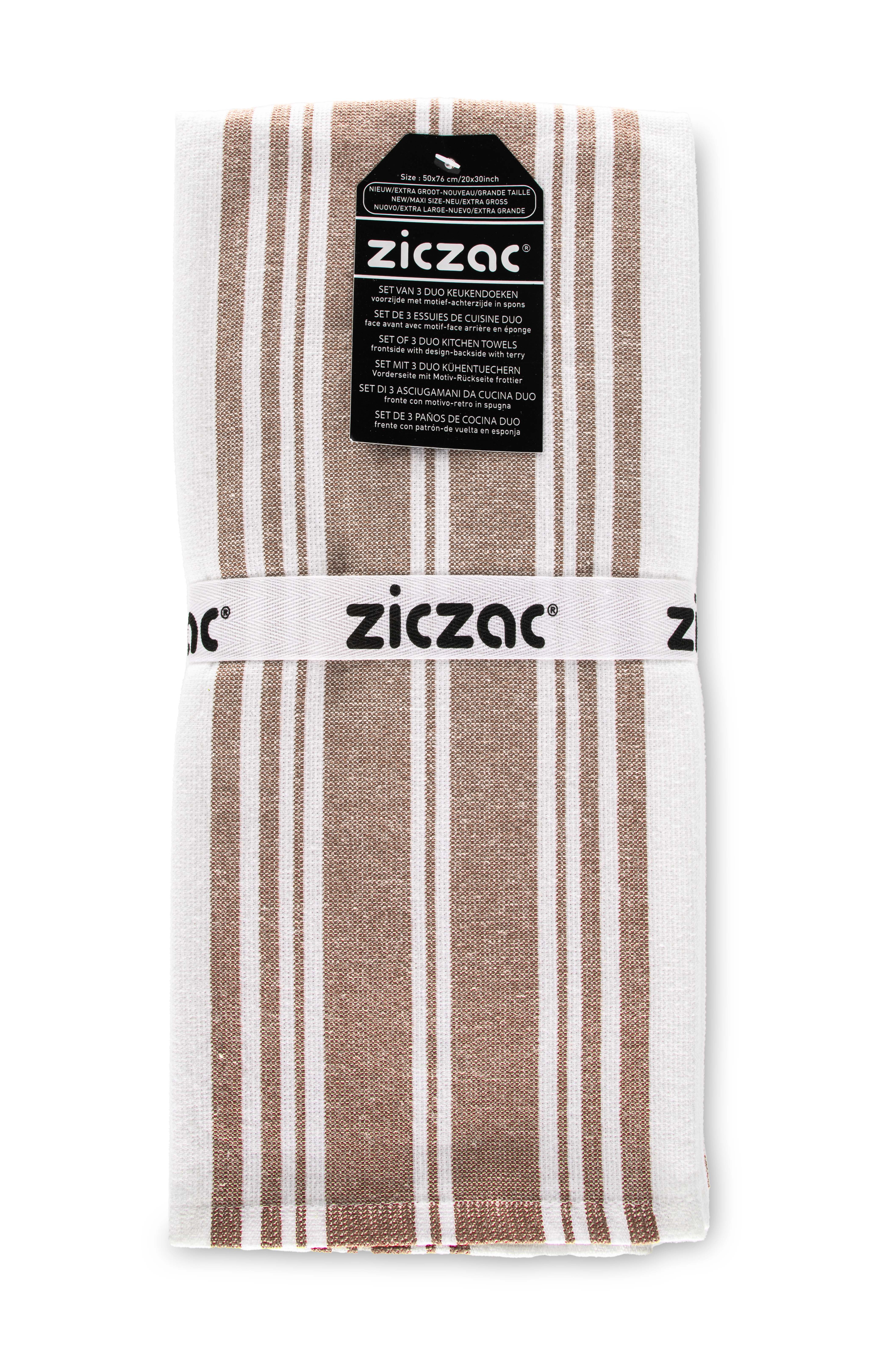 Kitchentowels Culinary Duo Stripe 50x76 brown, set3