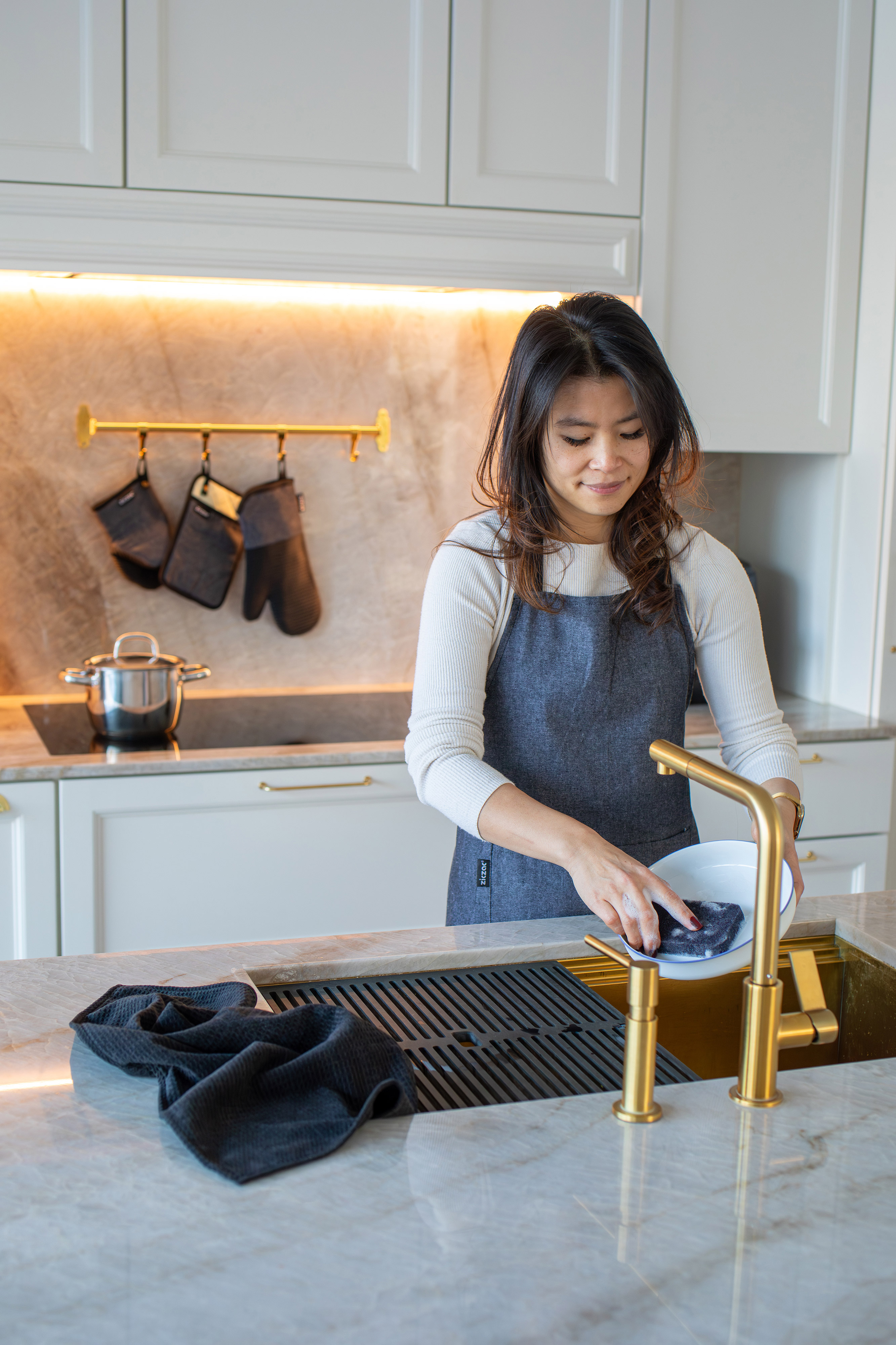 Keukenhanddoek SILO - SET/2 - 40x60 cm, zwart