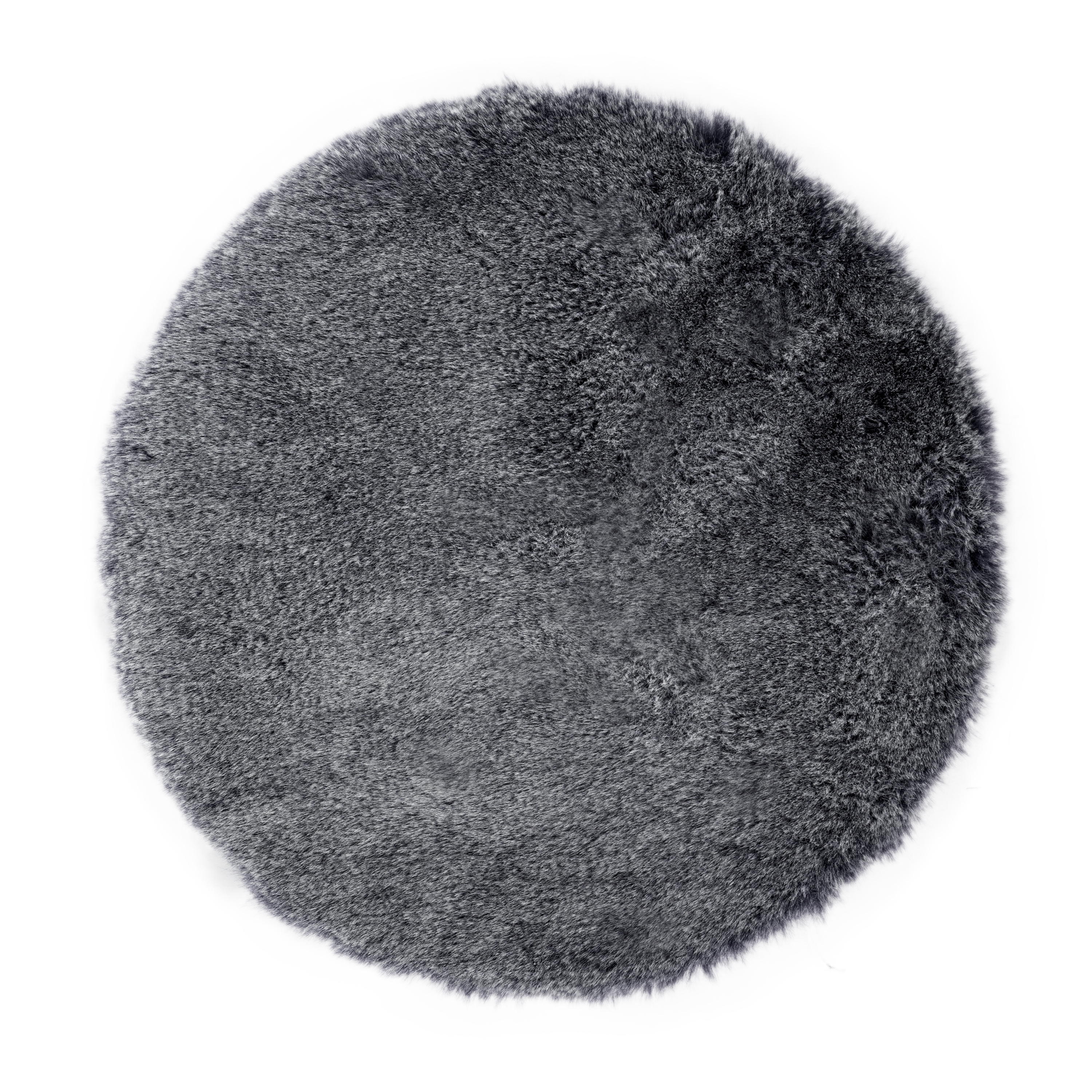 Carpet MELANGE rabbit fur - round dia 35cm , grey