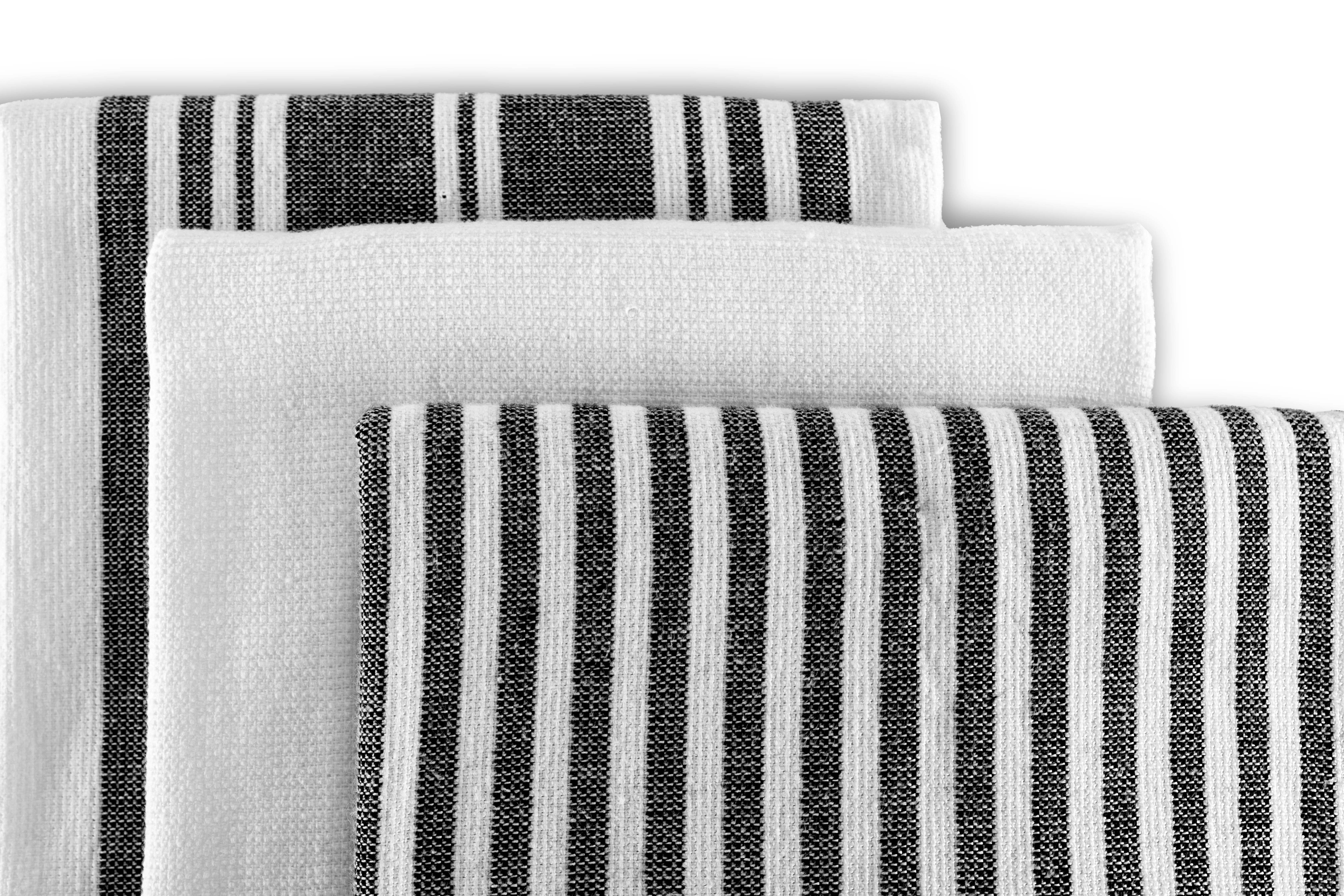 Torchons Culinary Duo Stripe 50x76 noir, set3