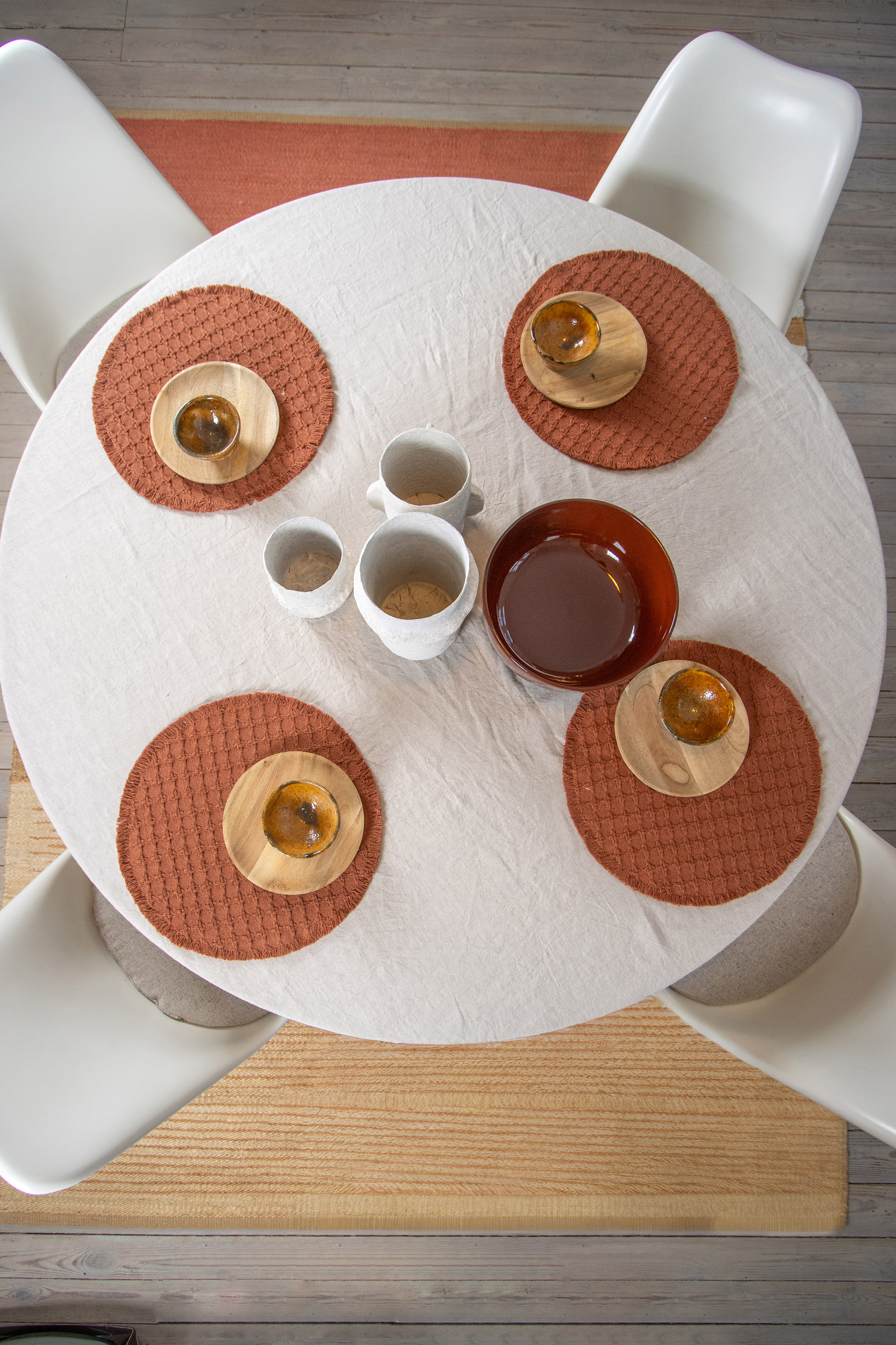 Placemat YUNA - Dia 38 cm - Round, terra