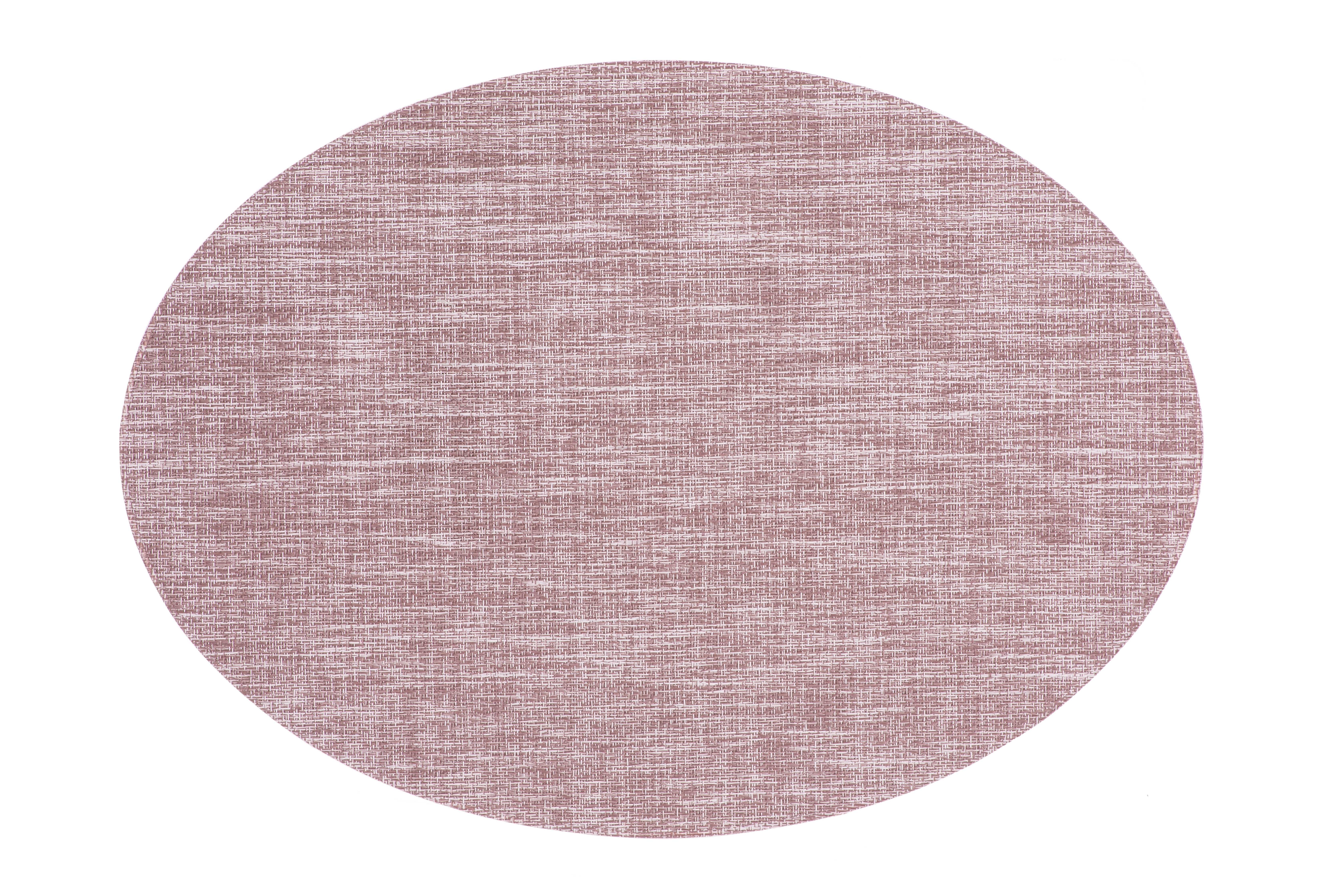 Placemat embossed oval, 33x46cm, mauve