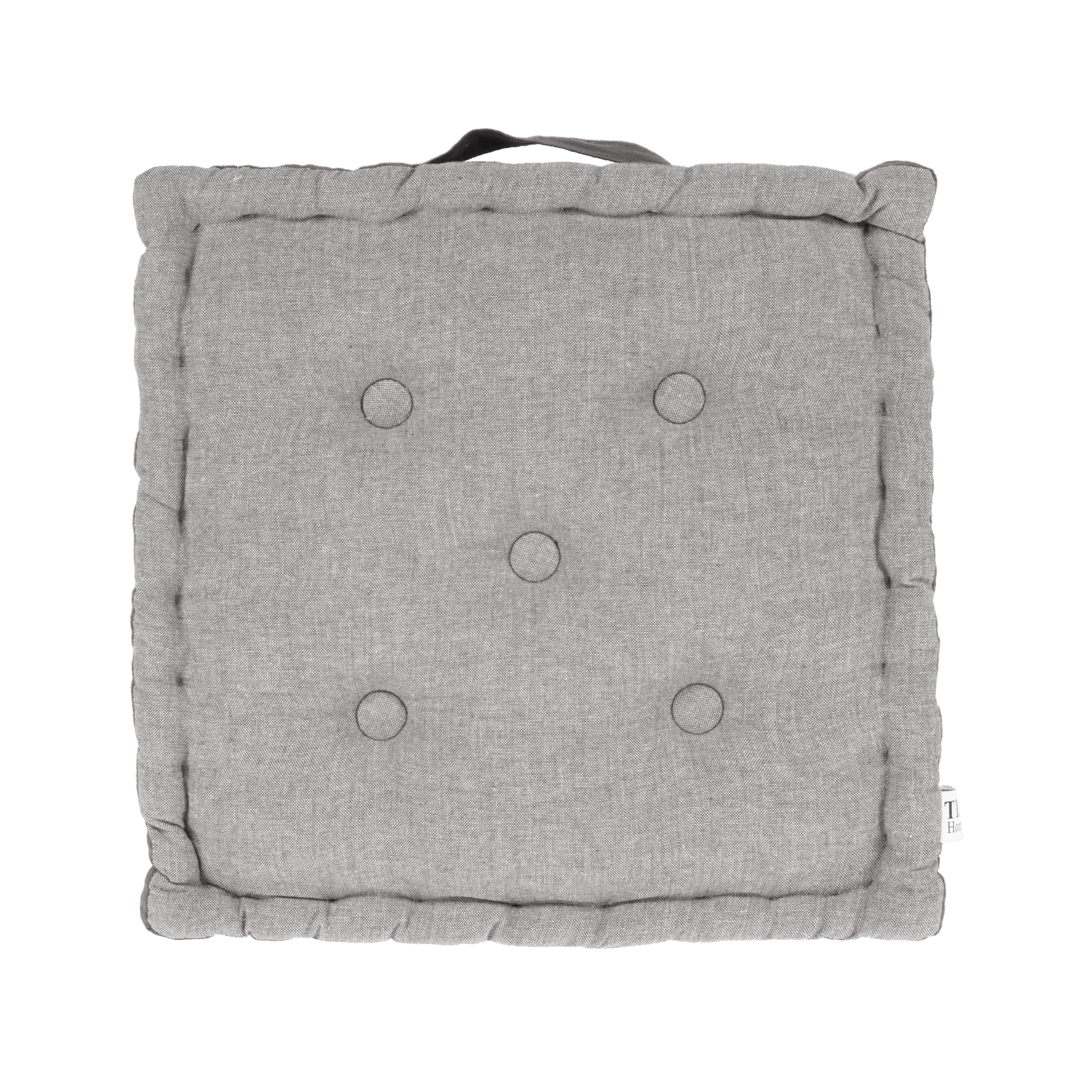 Box cushion CHAMBRAY 40x40x7 cm, grey