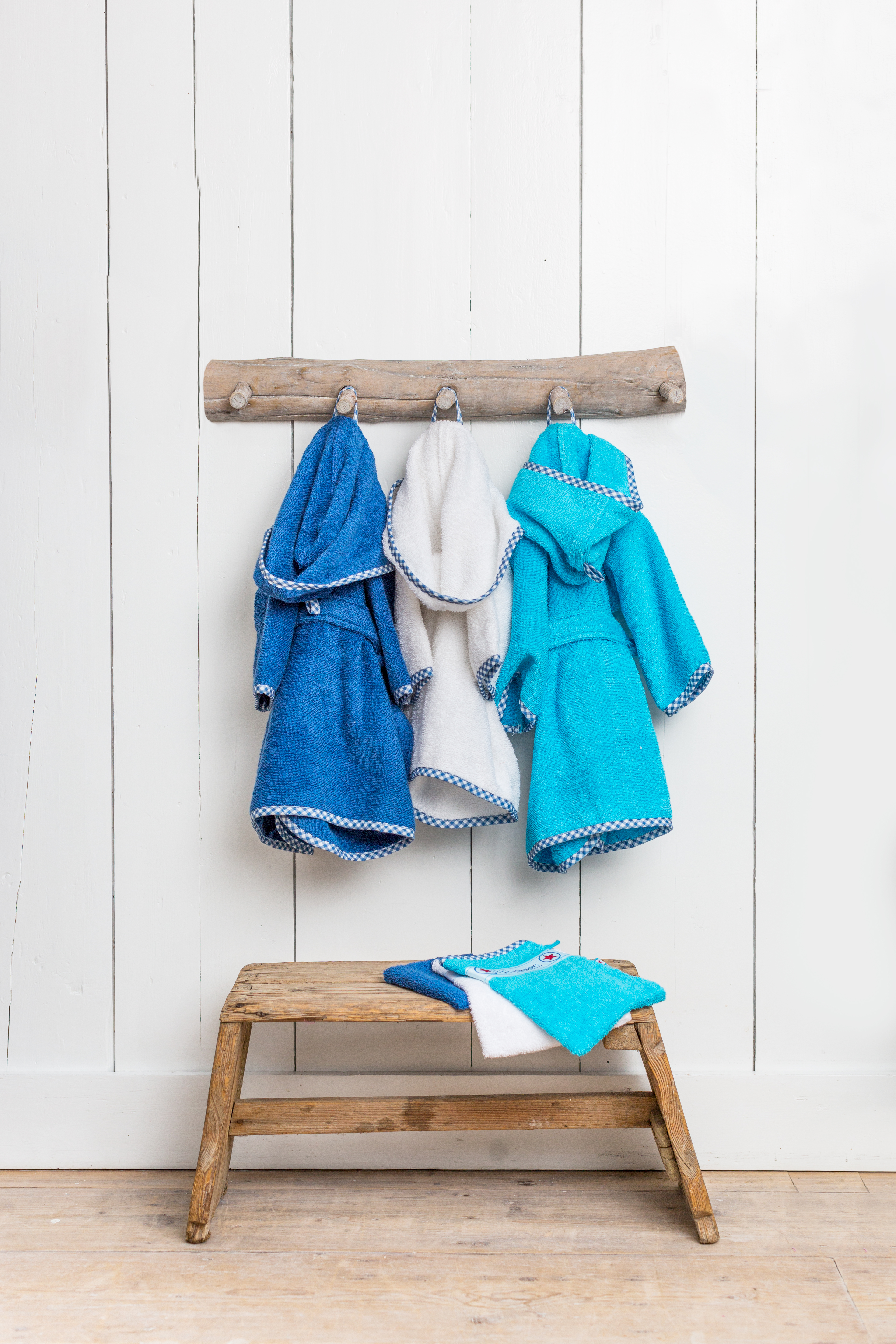 Baby bathrobe Boy uni turquoise, 1-3 years