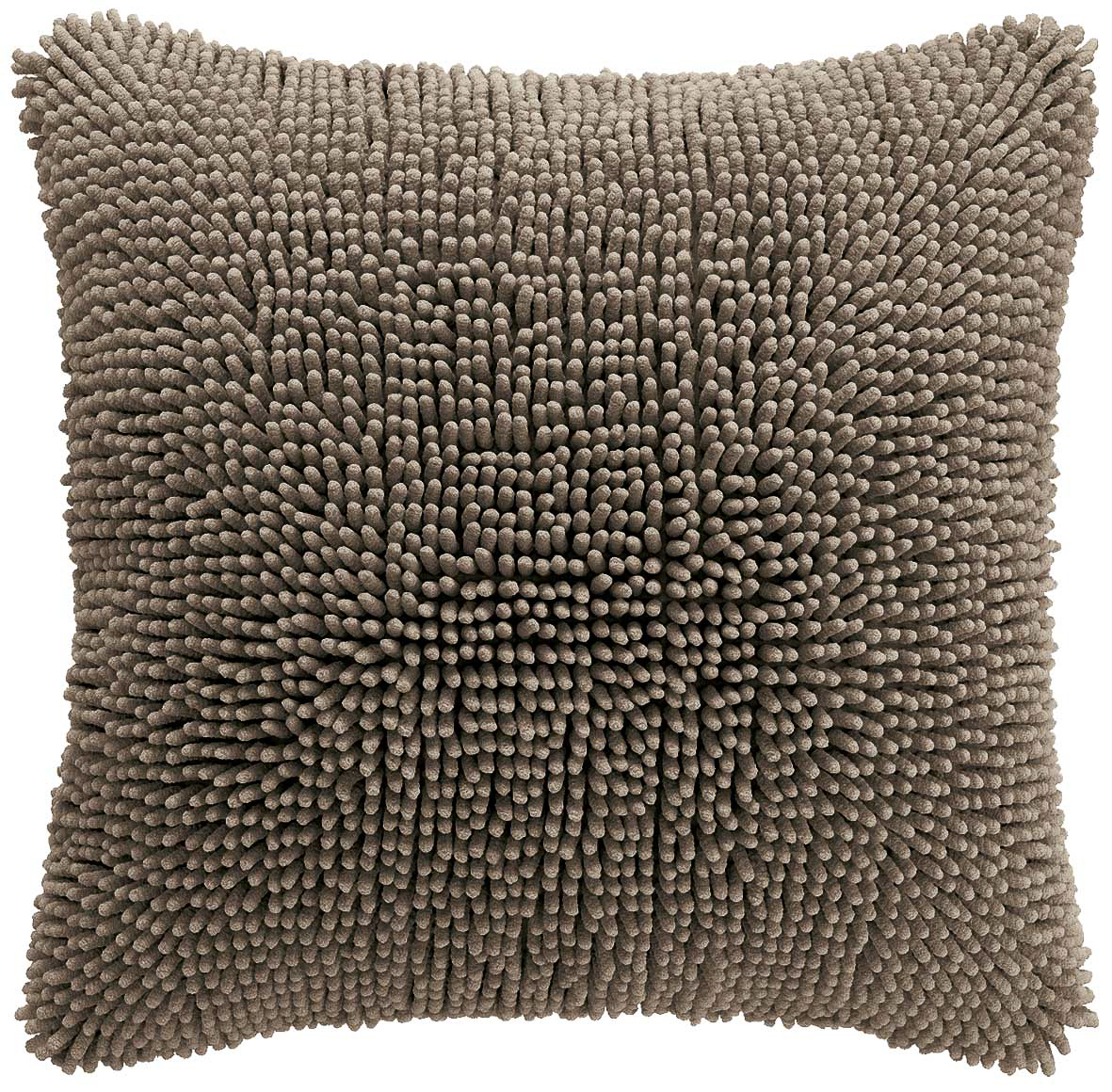 Coussin (rempli) Shaggy Truffle, front+back + zipper