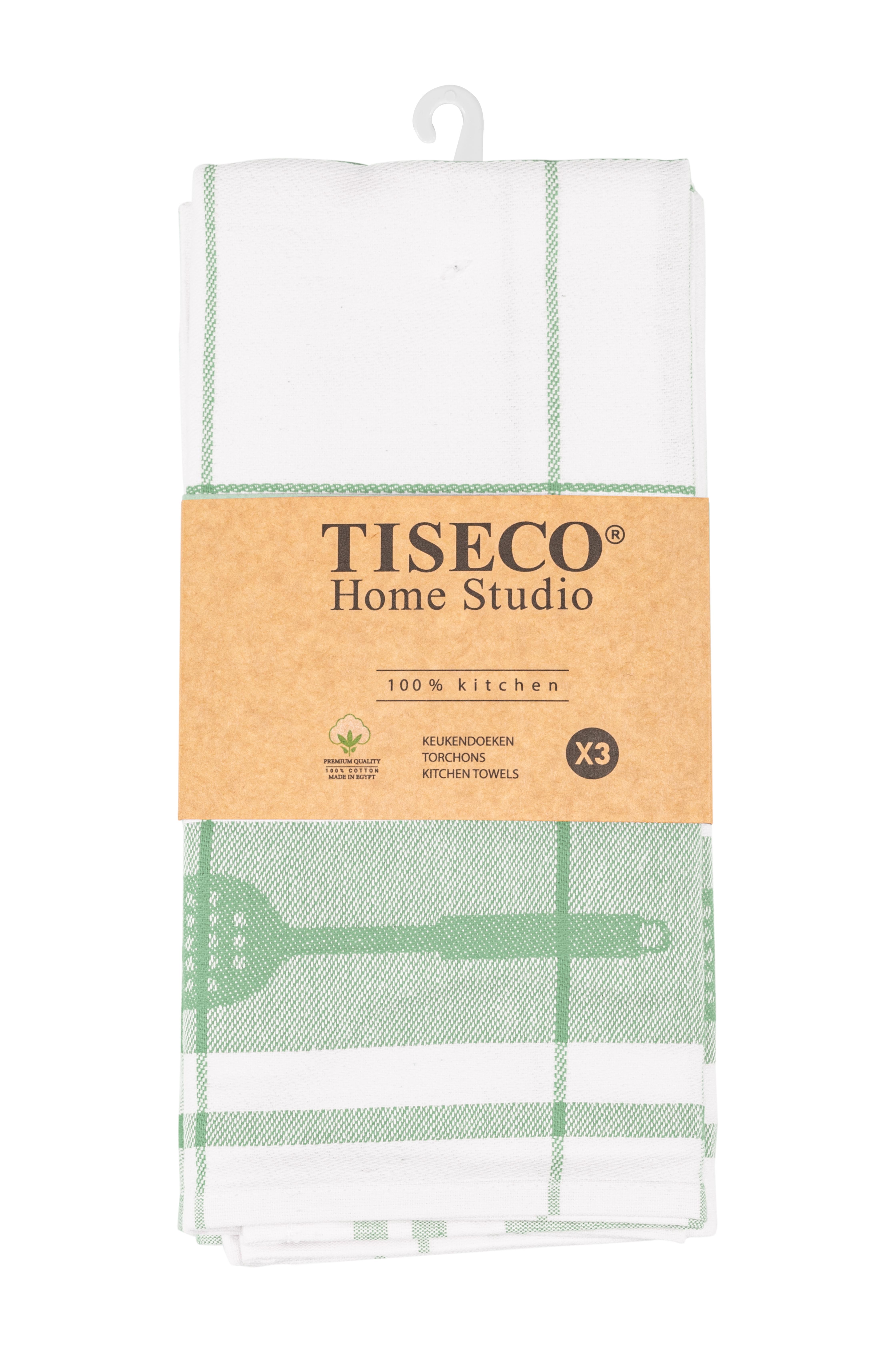 Kitchentowel cotton PHARAO 50x70 cm - set/3, smoke green