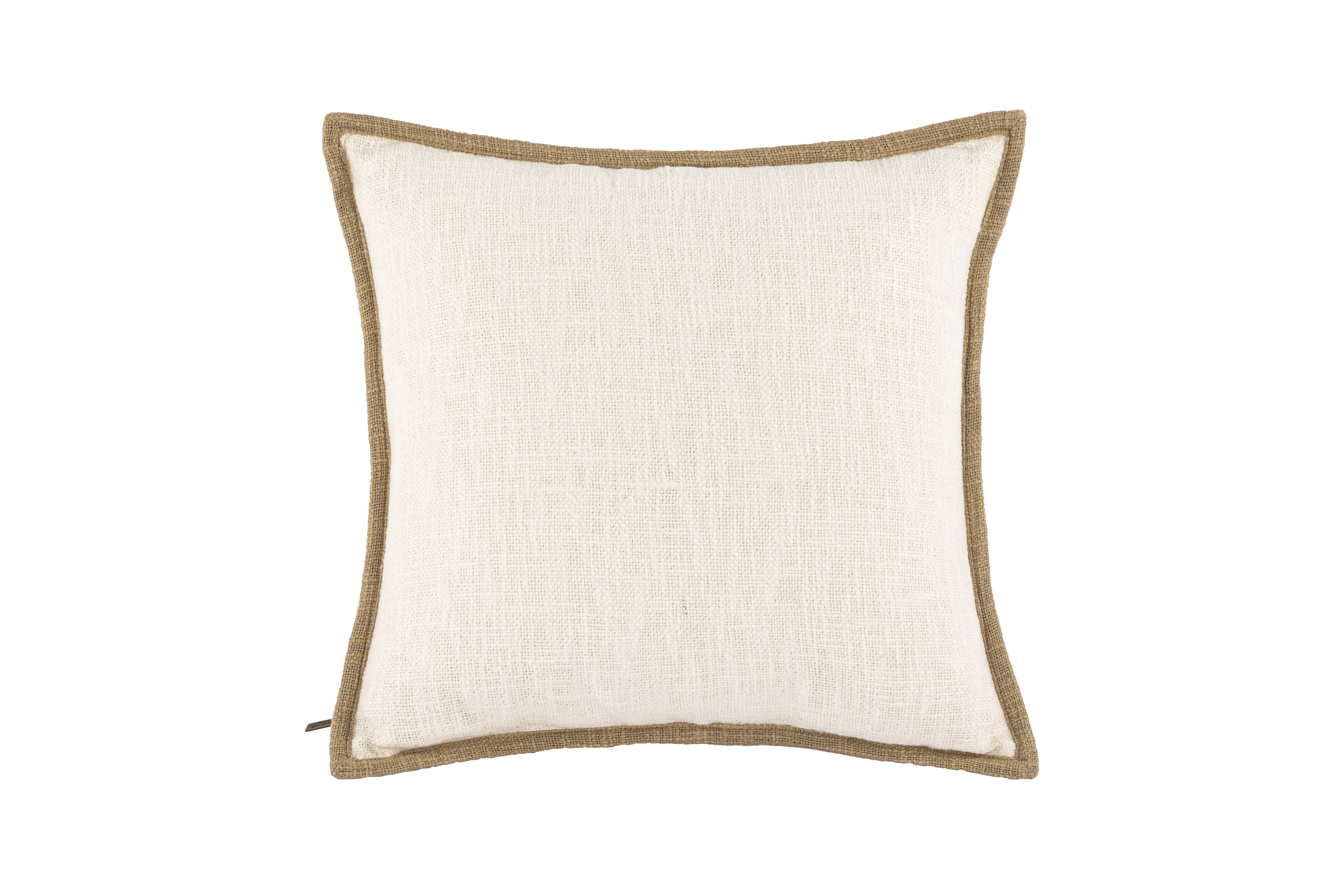 Kussen (gevuld) COTTON SLUB CONTRAST 45X45CM, ivory