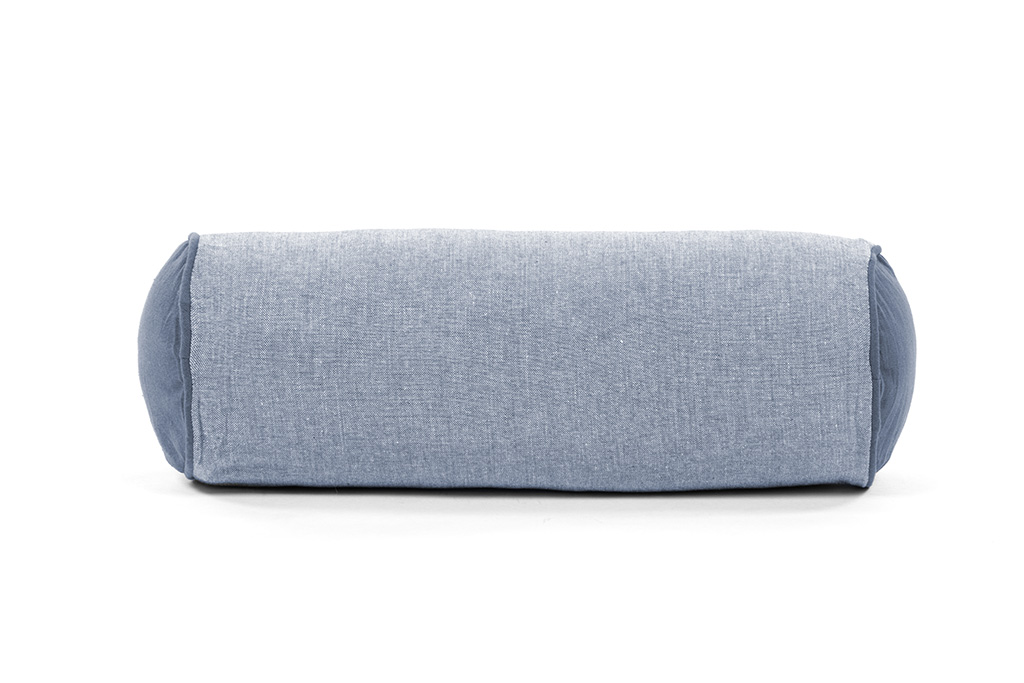 Bolster CHAMBRAY - dia 15x45cm, blauw