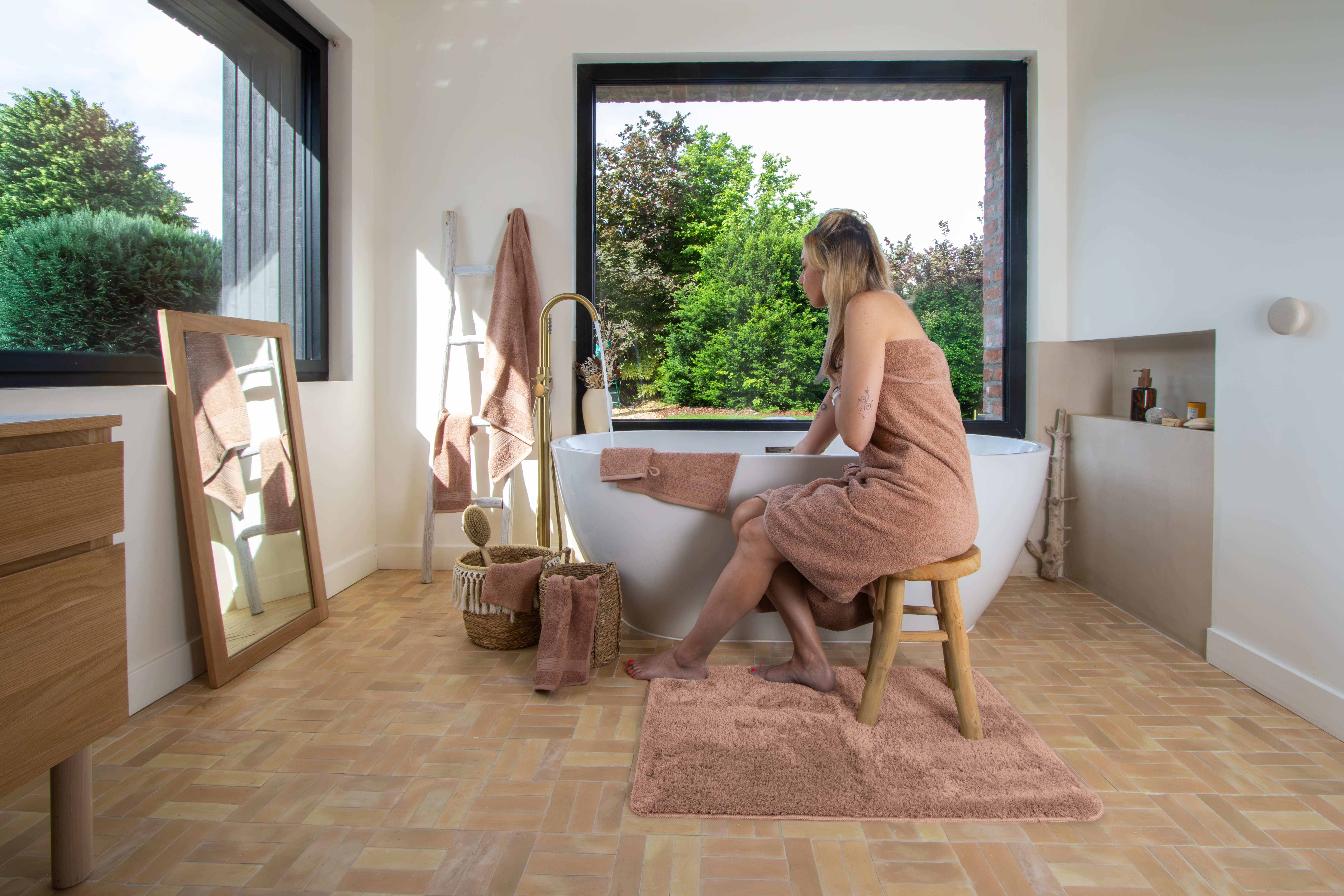 Bath carpet MAURO - 60x90 cm, old pink
