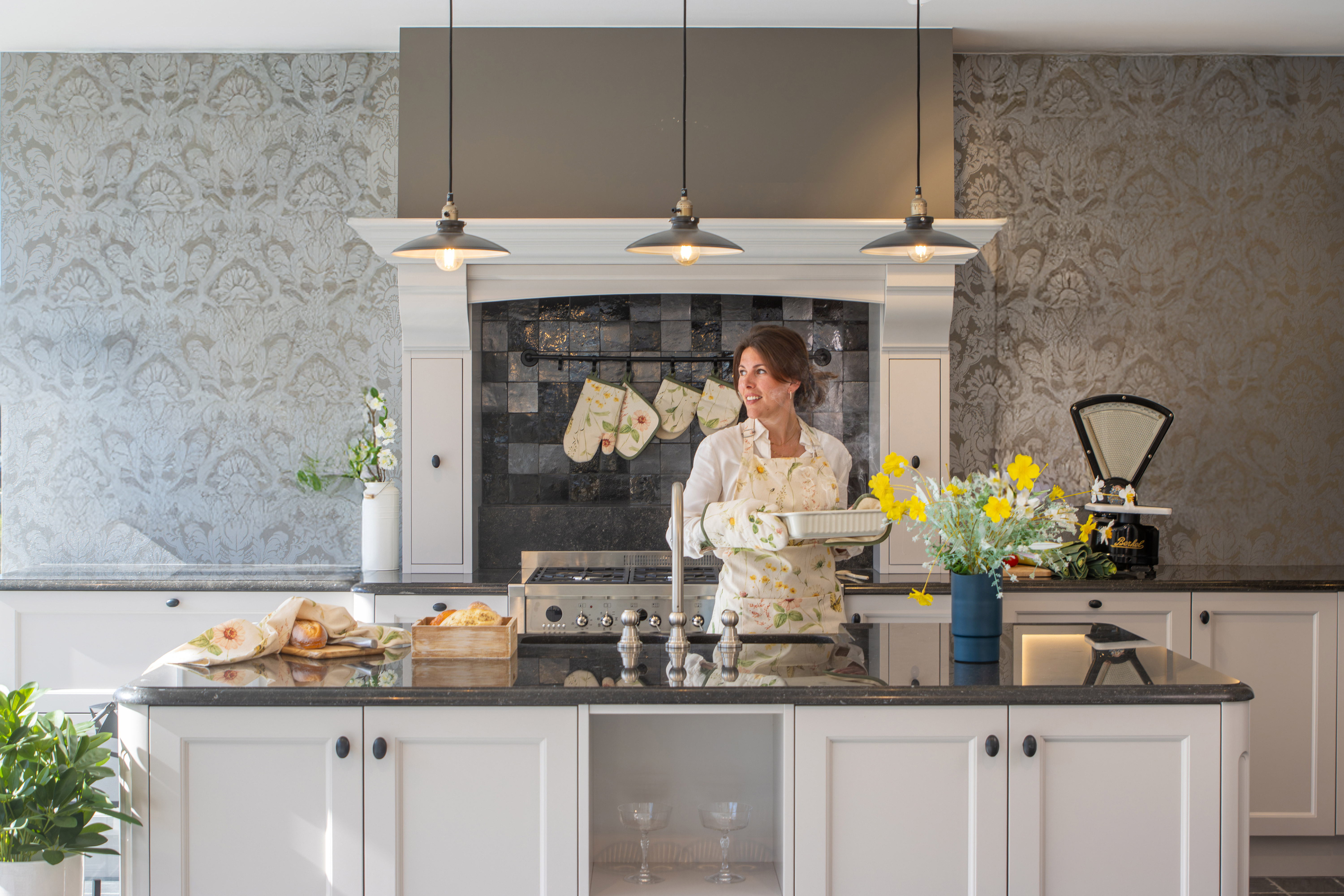 Tablier VIVA 74x85 cm, fleurs