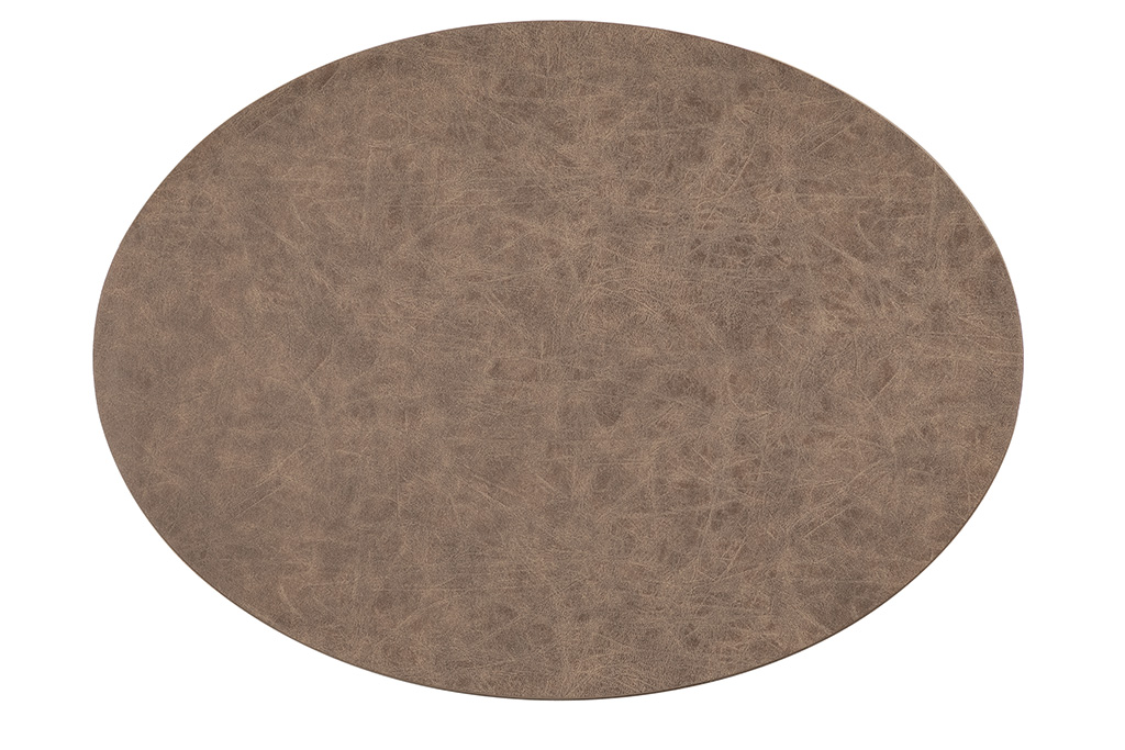 Placemat TRUMAN oval, 33x45 cm, single layer, coffee