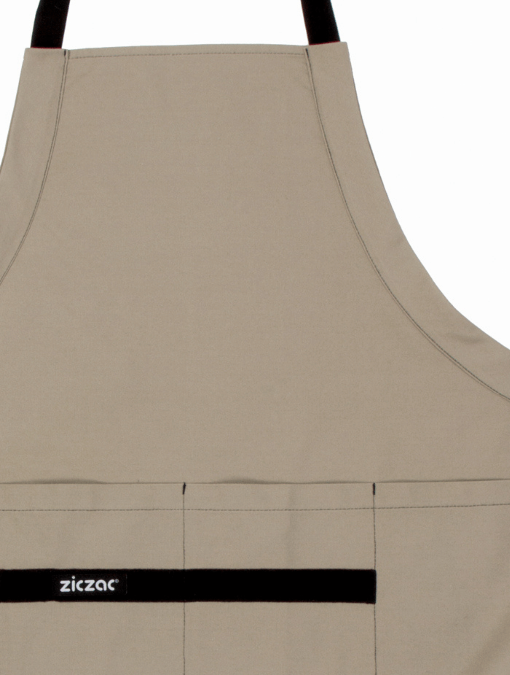Apron Prof., 4 pockets, 80x105 cm, taupe