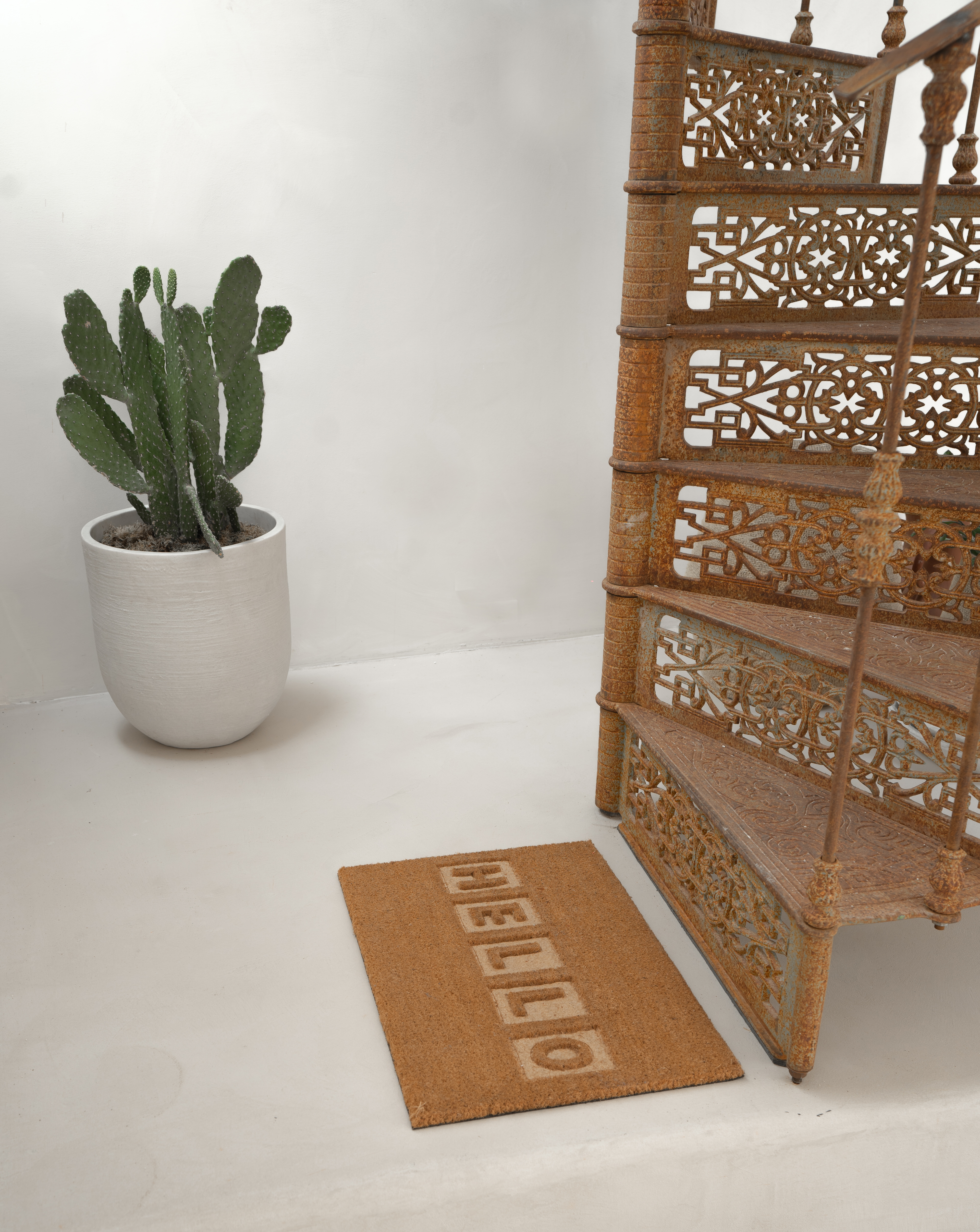 Paillasson HELLO - fibre de coco - 40x60 cm